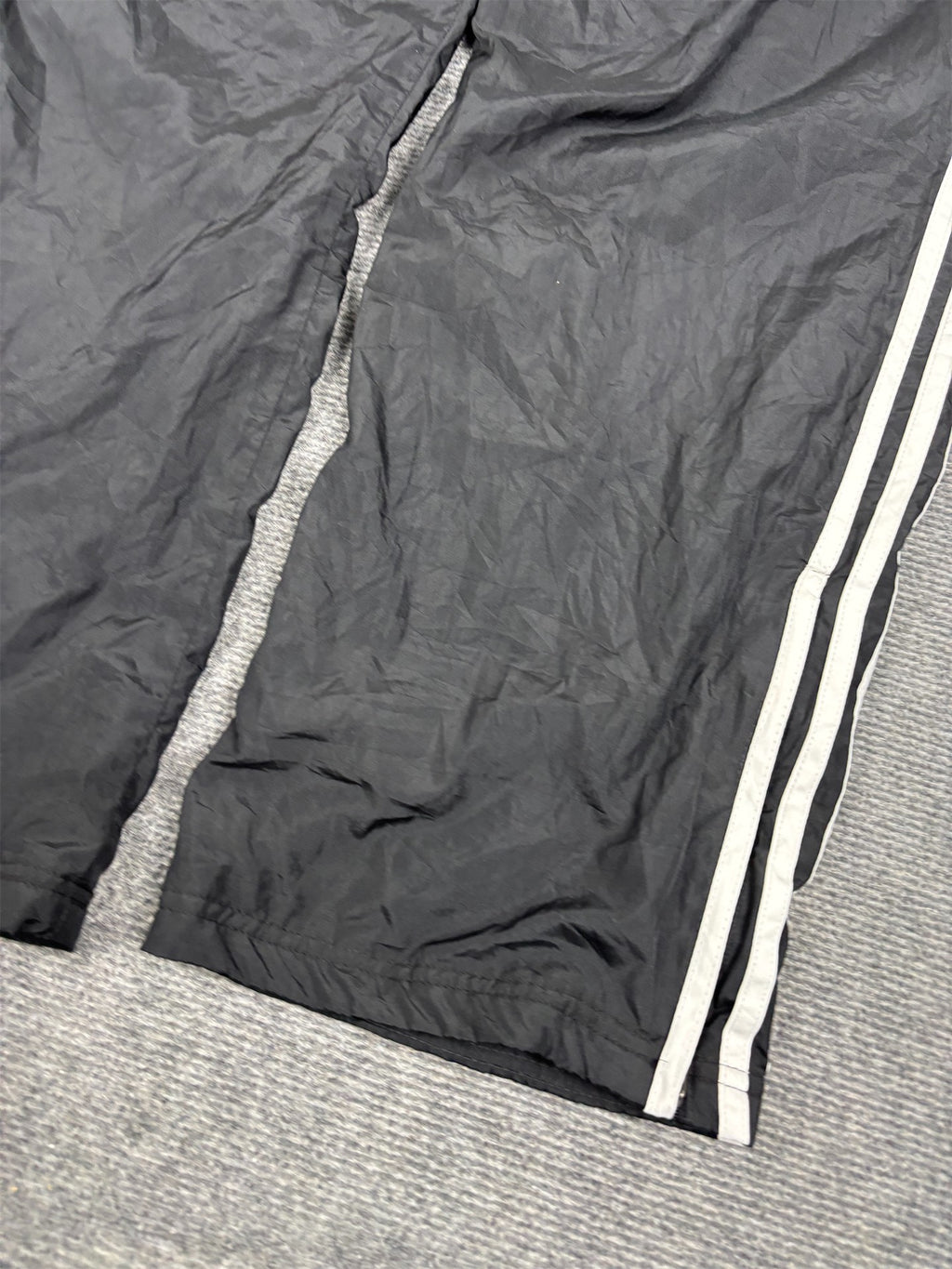 Classic Adidas Track Pants Men's L Black 3 Stripe Logo Joggers