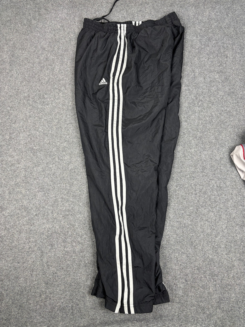 Classic Adidas Track Pants Men's L Black 3 Stripe Logo Joggers