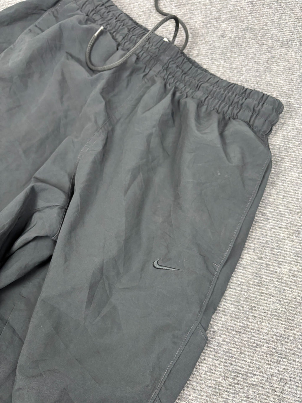 Classic Nike Track Pants Men's XL Double Grey Swoosh Piping Baggy Joggers