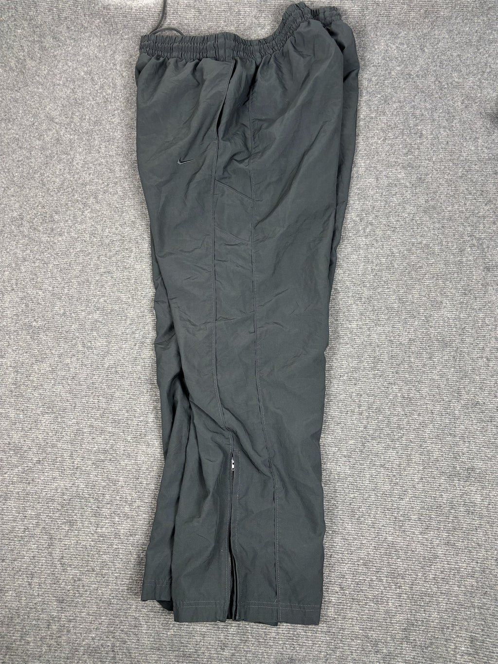 Classic Nike Track Pants Men's XL Double Grey Swoosh Piping Baggy Joggers