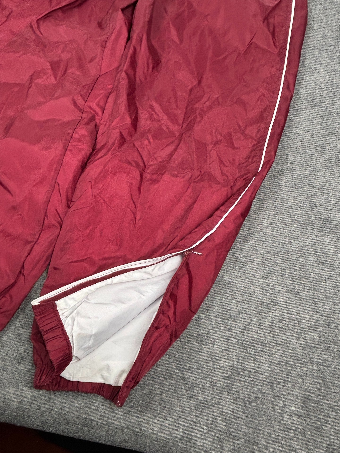 Vintage Y2K Nike Track Pants Men's XXL Red White Piping Ankle Swoosh Baggy Joggers