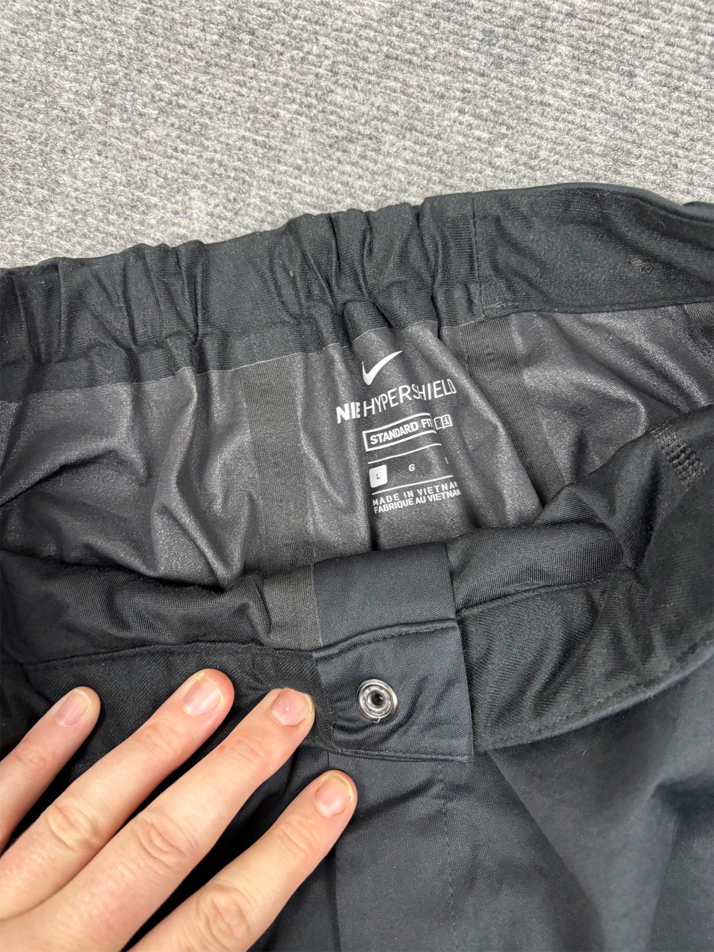 Nike Cargo Track Pants Men's L Black Hypersheild Textured