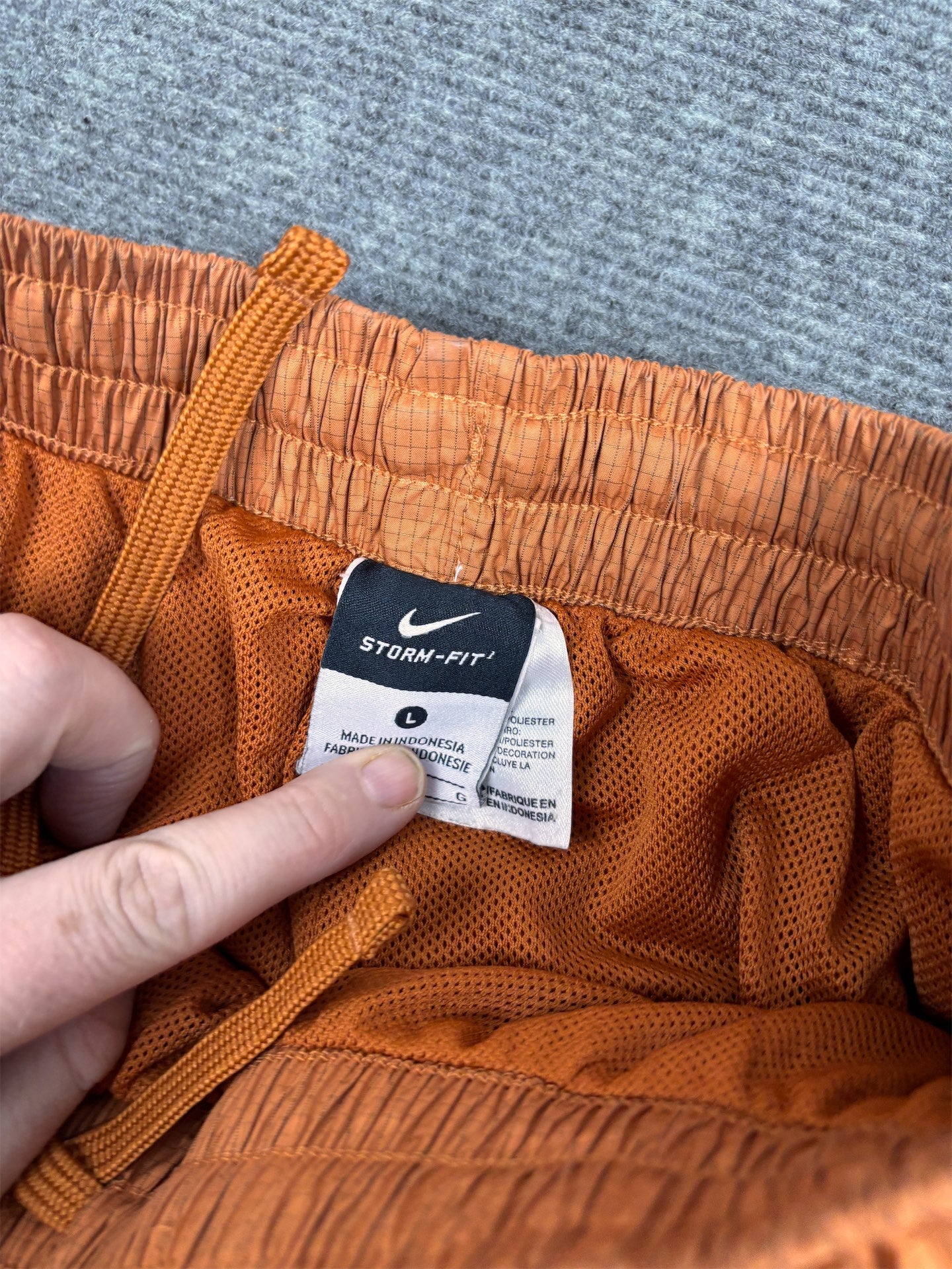 Nike Texas Longhorns Track Pants Men's L Orange White Piping Logo Baggy Joggers