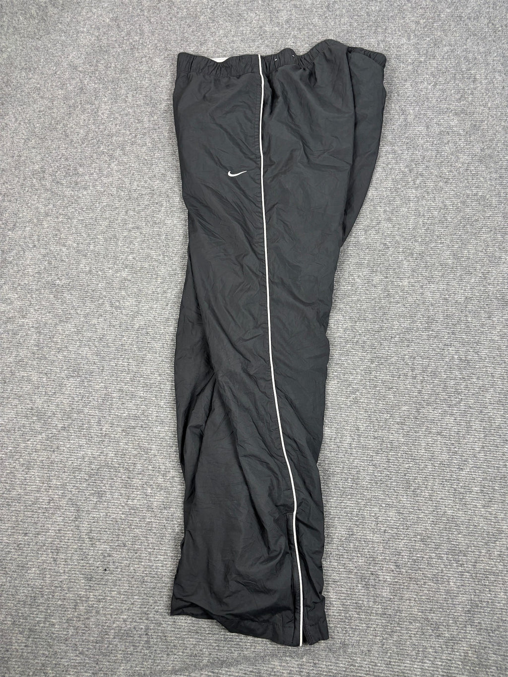 Vintage Y2K Nike Track Pants Women's S Black White Piping AD logo Joggers