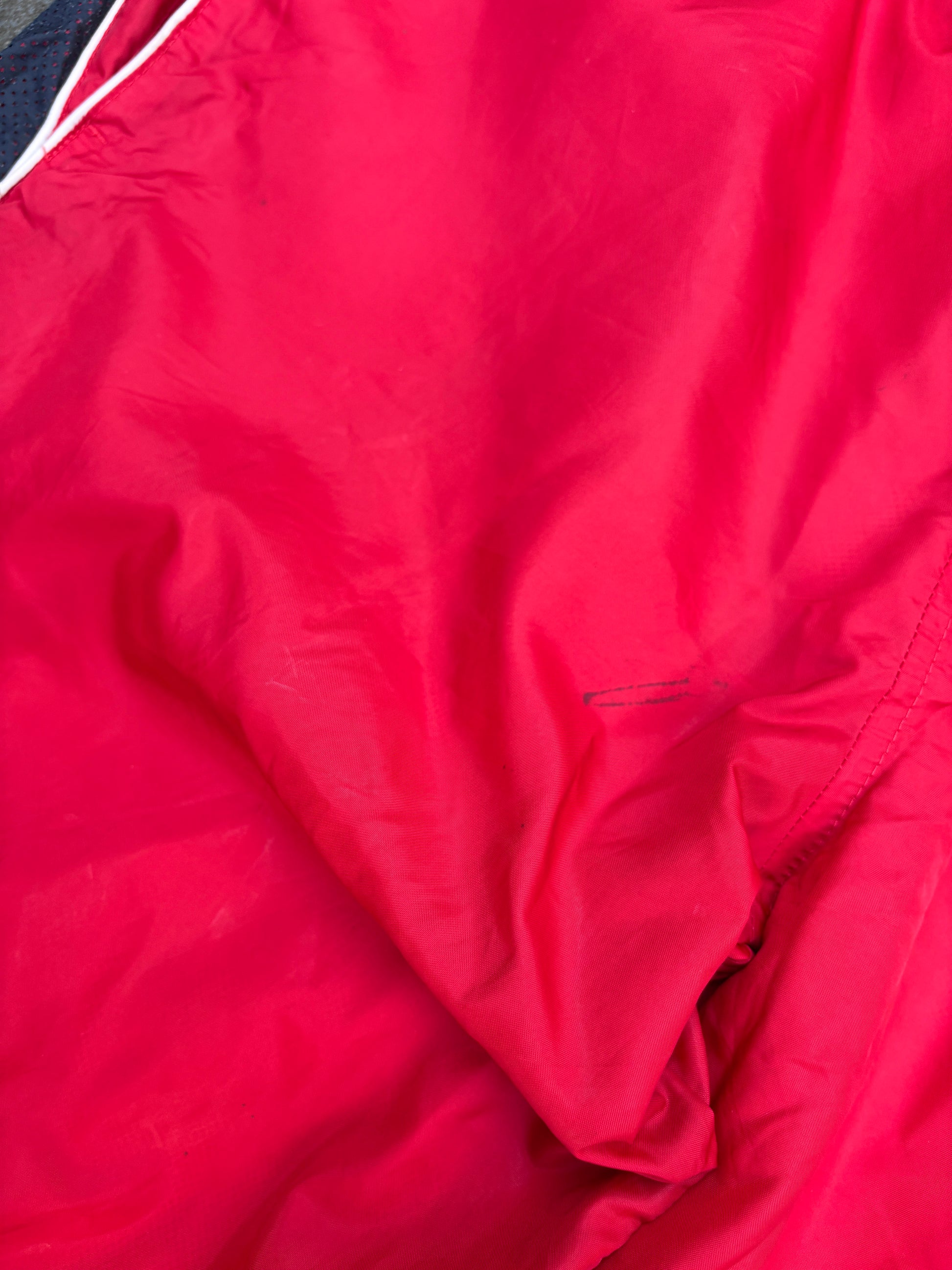 Vintage Y2K Nike Track Pants XL Red White Navy Detail Super Wide Leg Windbreaker