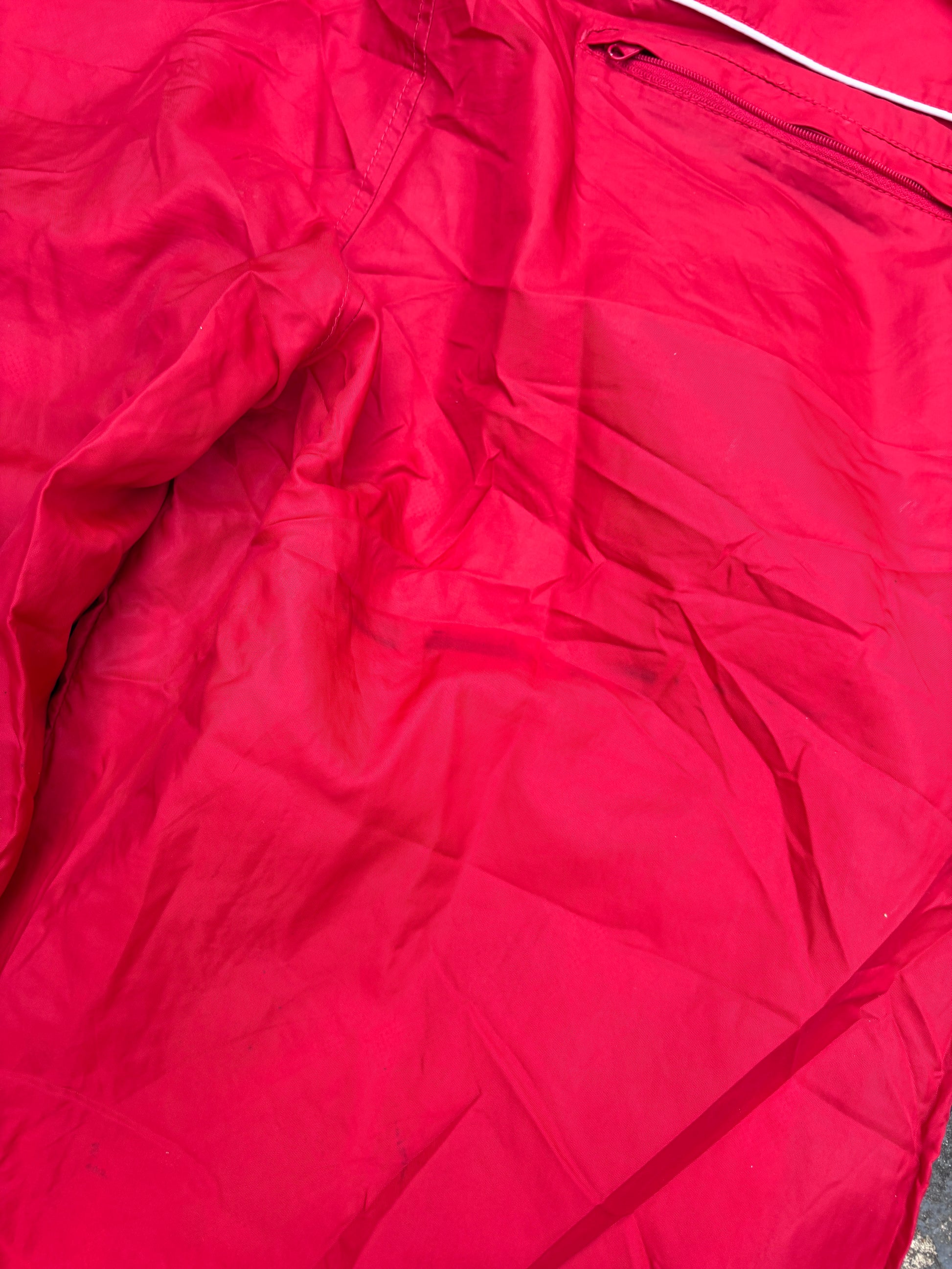 Vintage Y2K Nike Track Pants XL Red White Navy Detail Super Wide Leg Windbreaker