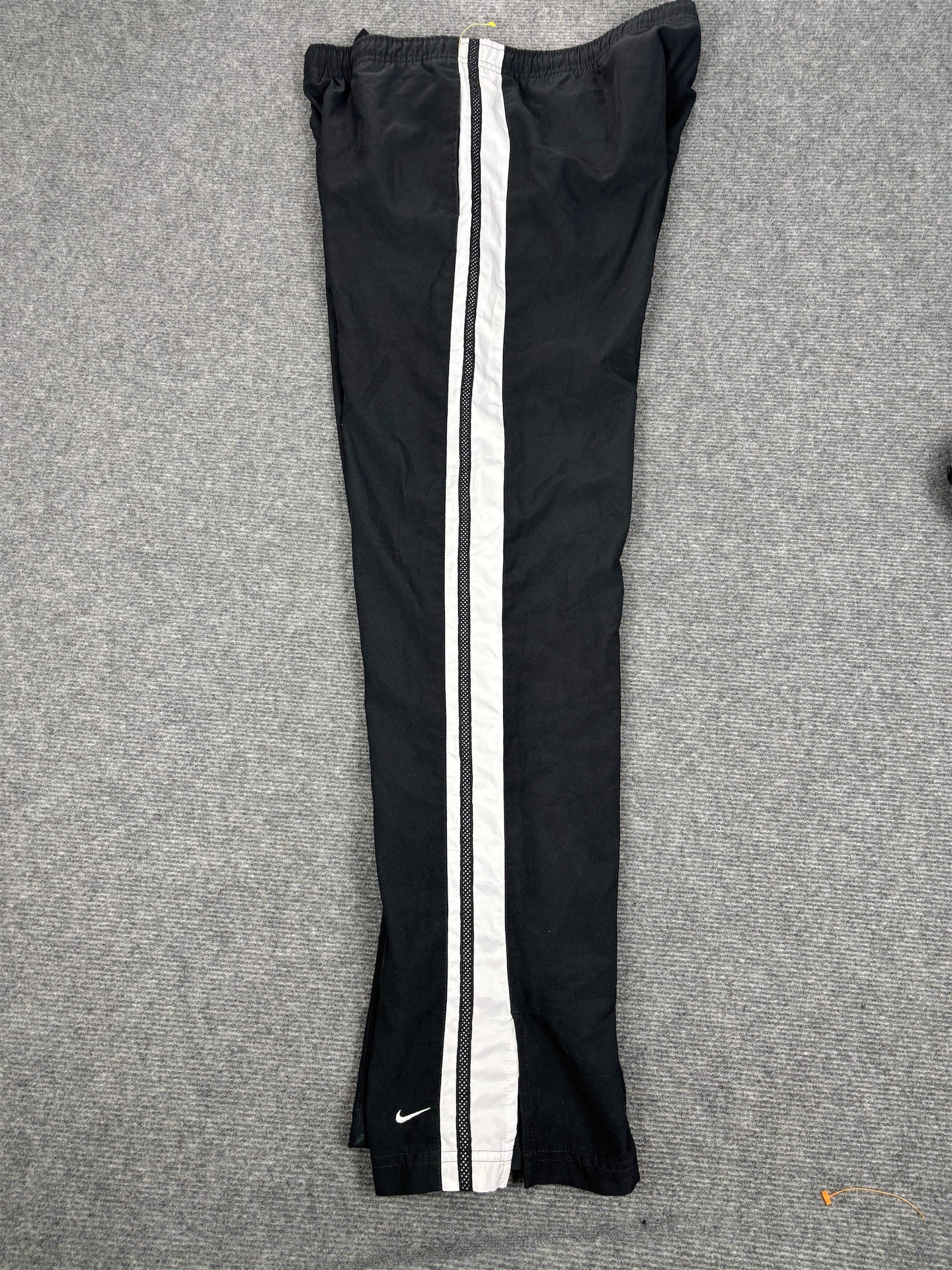 Vintage Y2K Nike Track Pants Women's S Black White Panels Ankle Swoosh