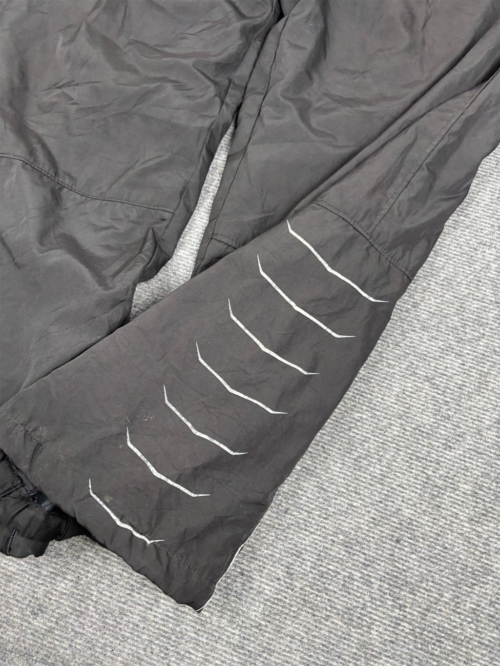 Vintage 90's Nike Premier Track Pants Men's M Black White Swoosh Piping Baggy Joggers