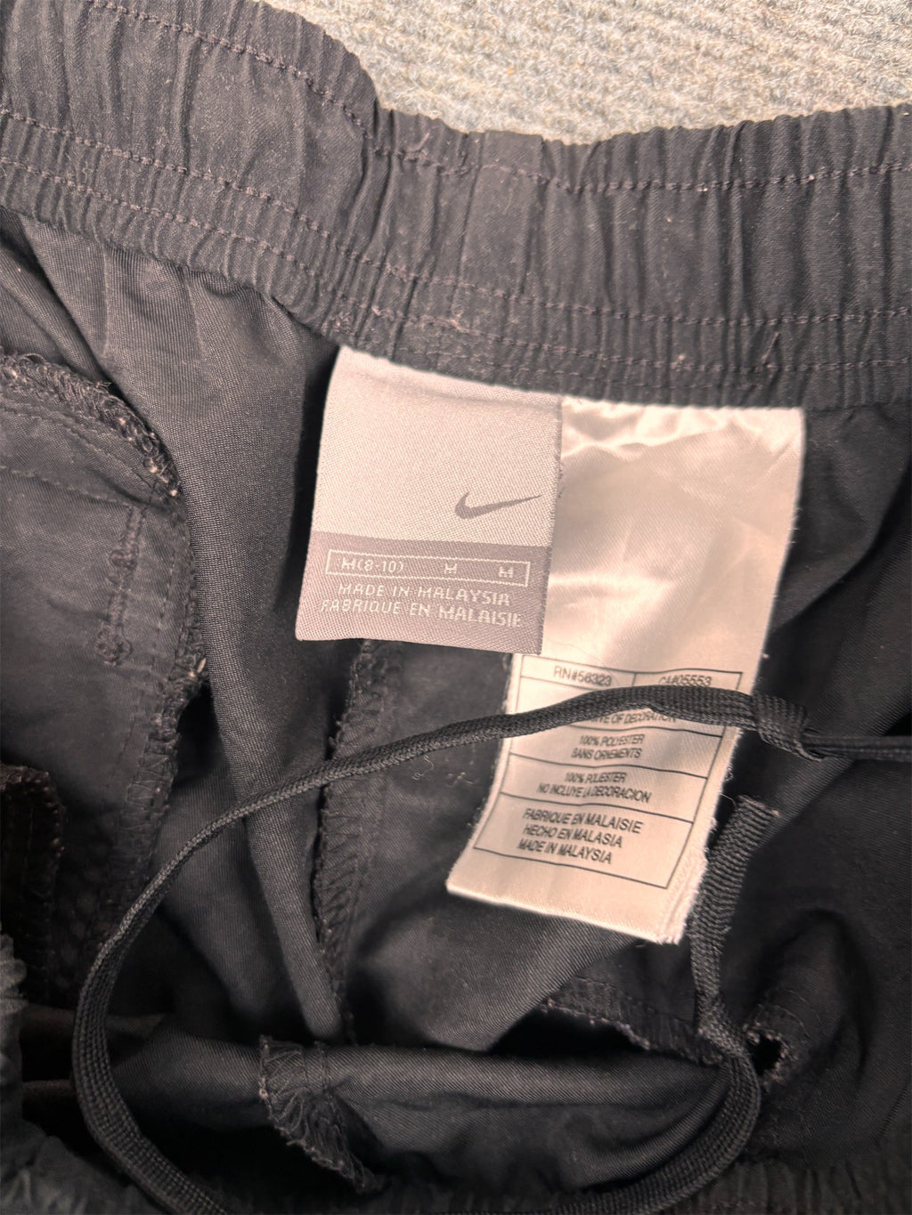 Vintage Y2K Nike Track Pants Women's M Black White Panels Ankle Swoosh