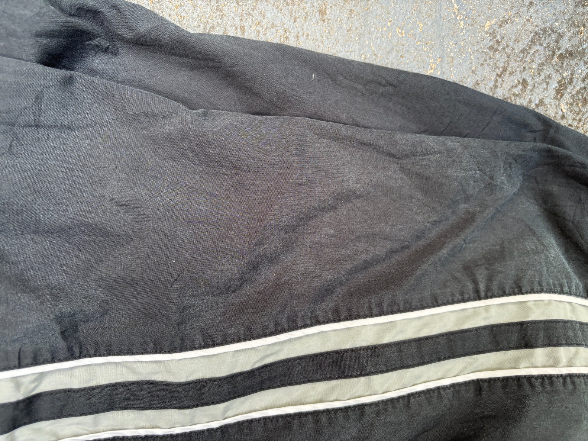 Vintage Y2K Nike Cargo Track Pants XL Black White Grey Side Detail Wide Leg