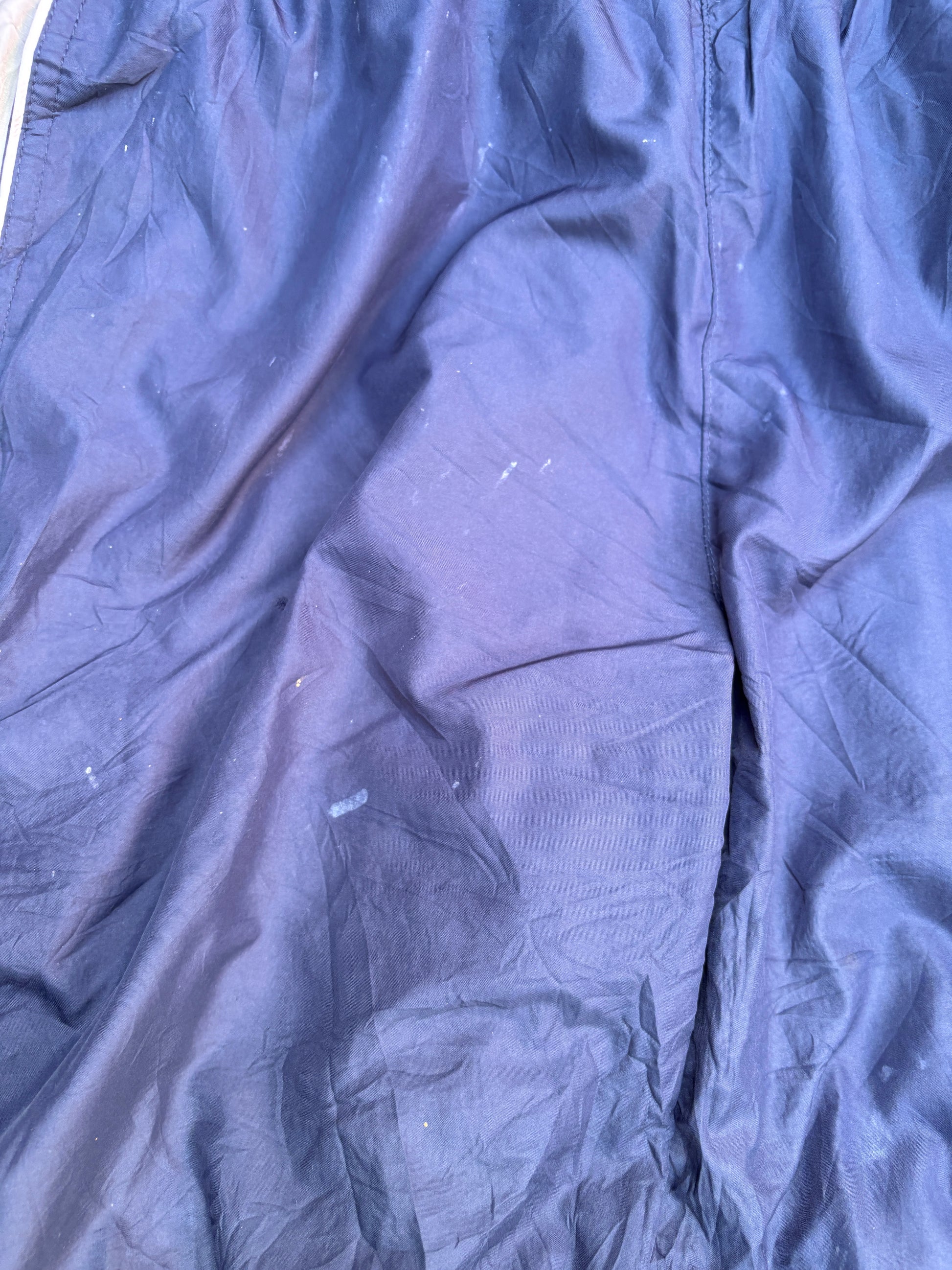 Vintage Y2K Nike Track Pants M Navy Grey Detail Classic Nylon Windbreakers