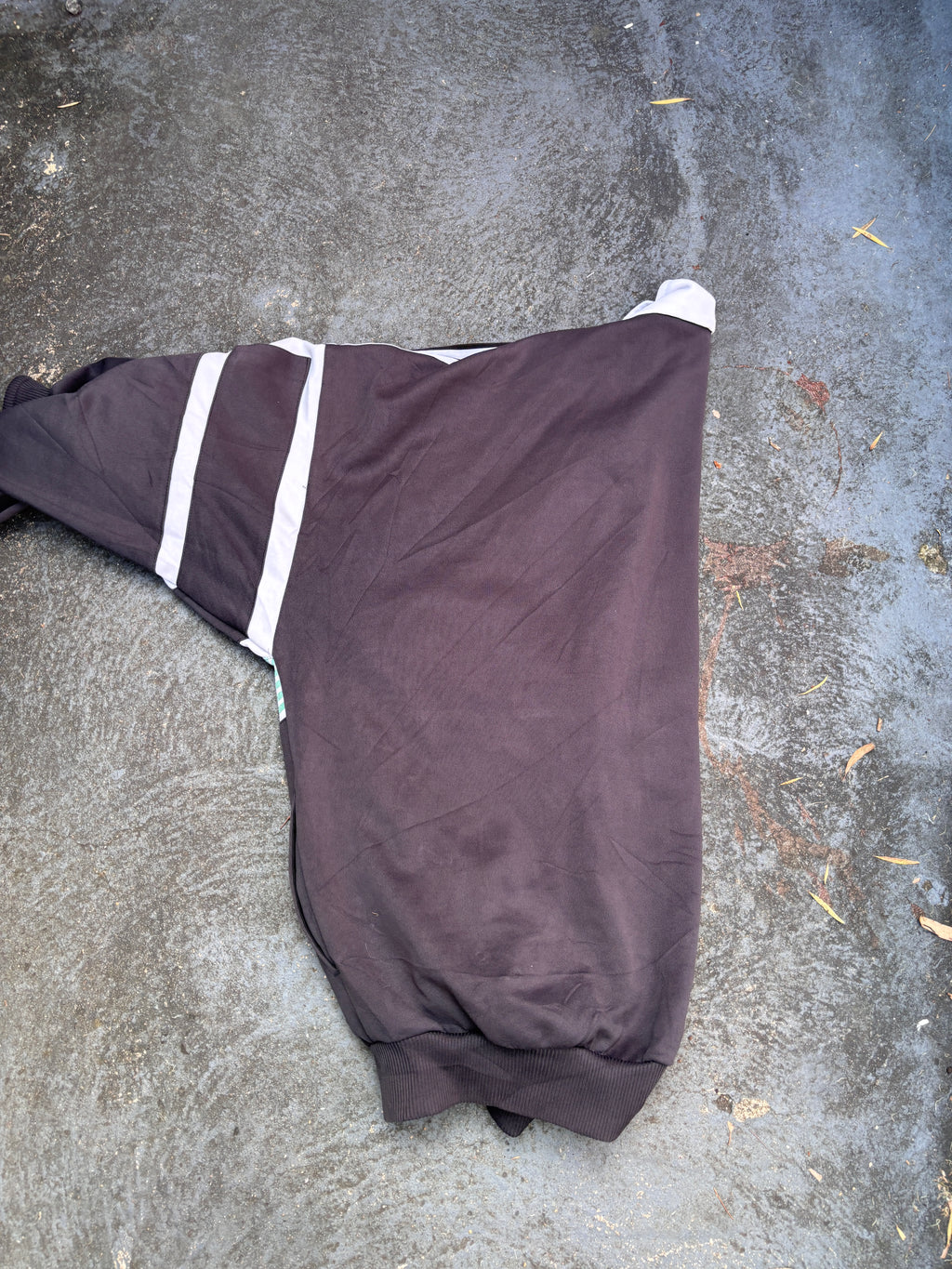 Vintage 90s Adidas Jumper Size XL Black White Detail Spell Out 3 Stripe Fleece Full Zip