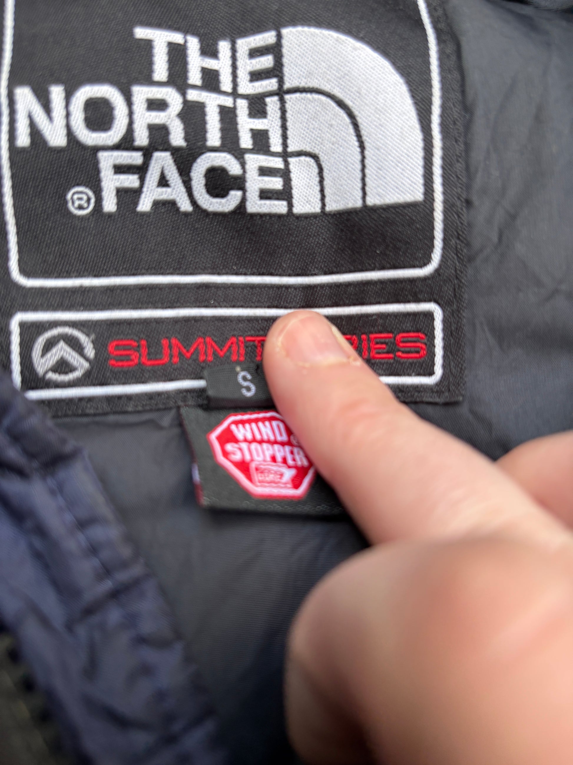 The North Face Puffer Jacket Womens S Blue/Black 700 Summit Series Down With Hood Nuptse