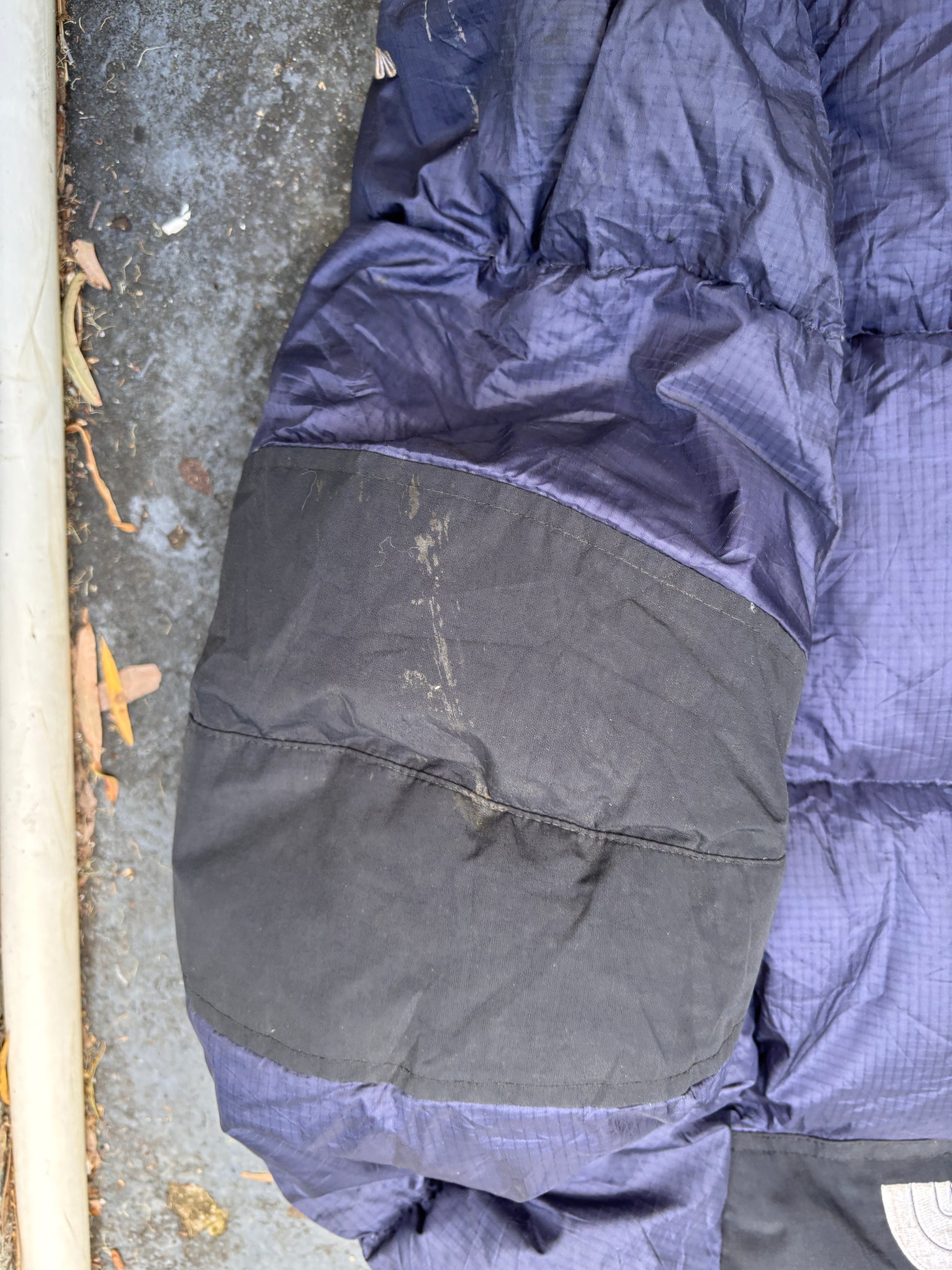 The North Face Puffer Jacket Womens S Blue/Black 700 Summit Series Down With Hood Nuptse