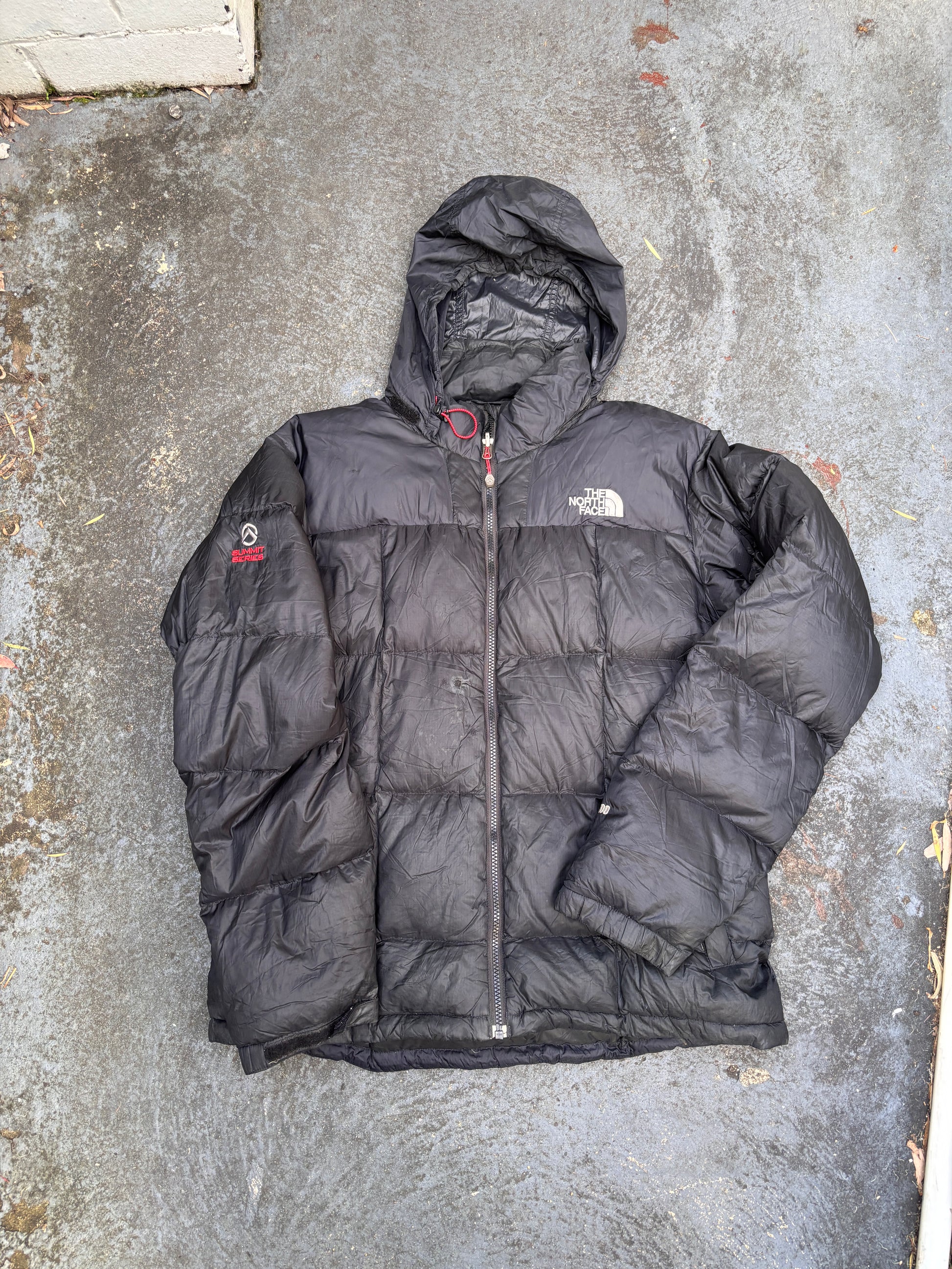 The North Face Lightweight Puffer Jacket Size L Black 800 Summit Series Down Pertex Endurance