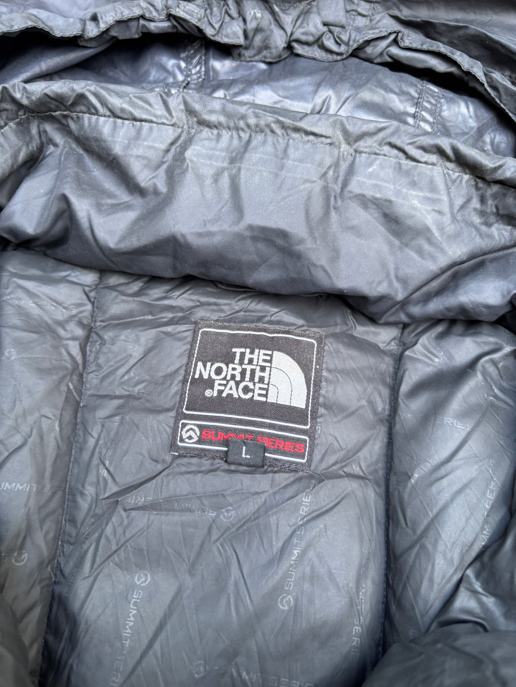 The North Face Lightweight Puffer Jacket Size L Black 800 Summit Series Down Pertex Endurance