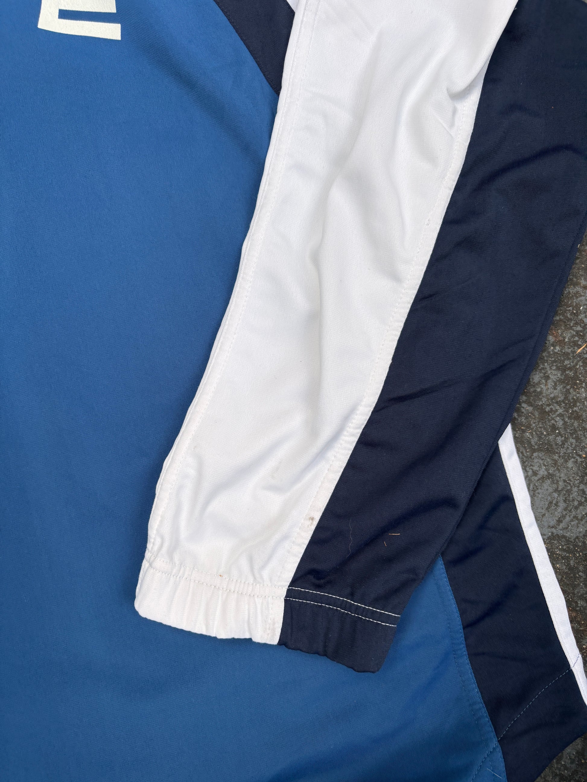 Vintage 90s Nike Jacket Size M Navy White Detail Spell Out Logo Full Zip Mock Neck