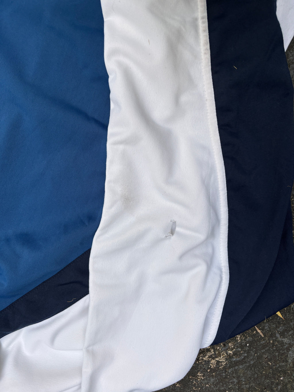 Vintage 90s Nike Jacket Size M Navy White Detail Spell Out Logo Full Zip Mock Neck