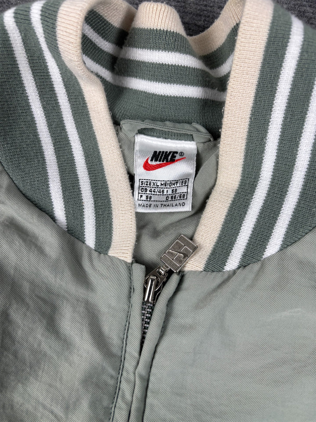 Vintage 90's Nike Court Jacket Men's XL Green White Panels Full Zip