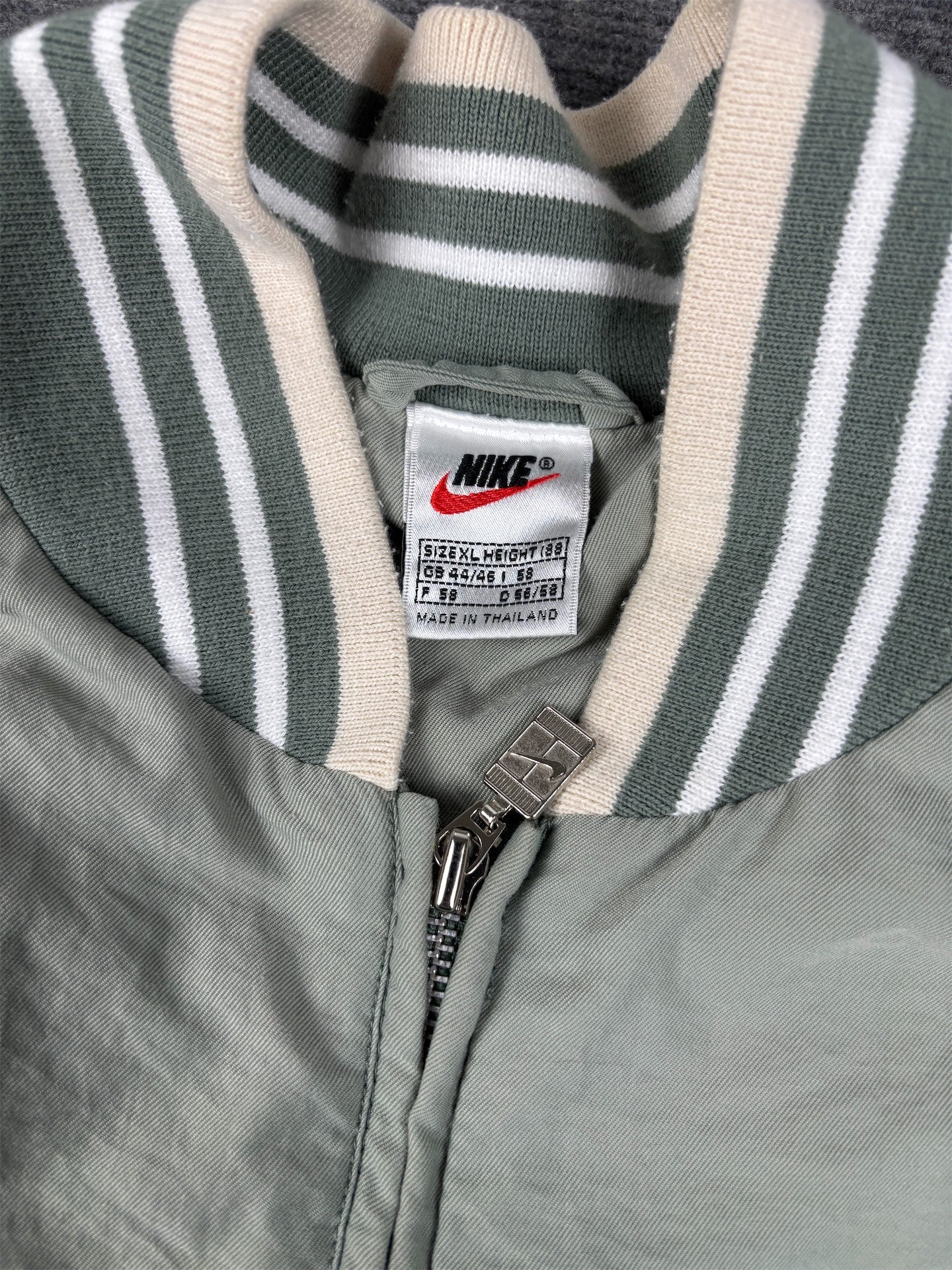 Vintage 90's Nike Court Jacket Men's XL Green White Panels Full Zip