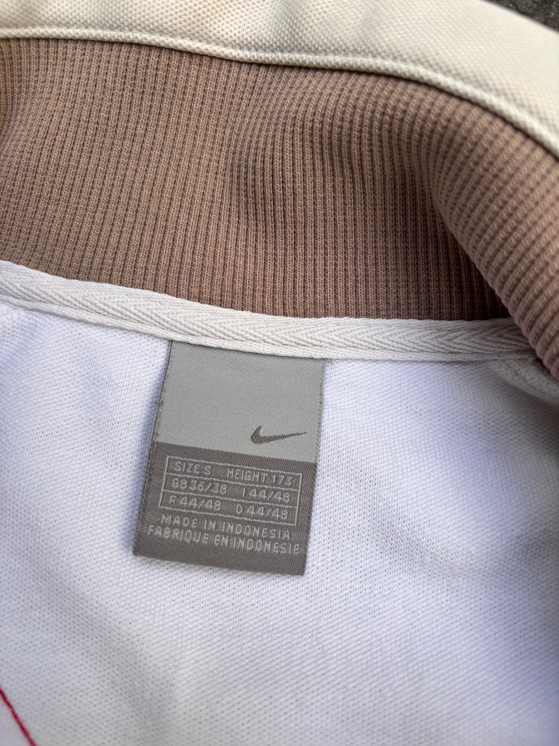 Vintage Y2K Nike Football Jacket White Red Embroidered Logo Mock Full Zip