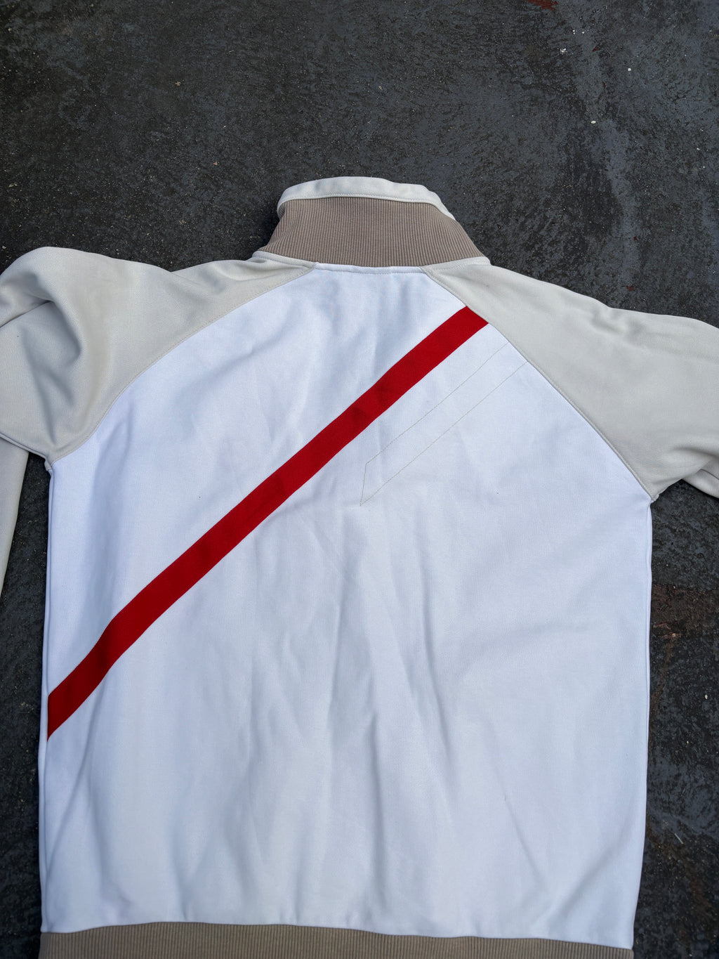 Vintage Y2K Nike Football Jacket White Red Embroidered Logo Mock Full Zip