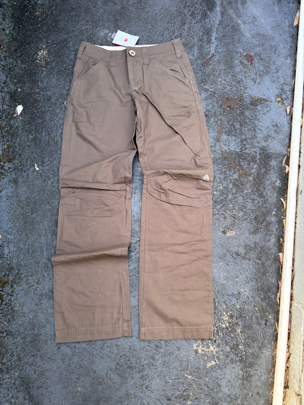 Vintage Y2K Nike ACG Pants Womens S Brown Double Knee Hiking Chinos