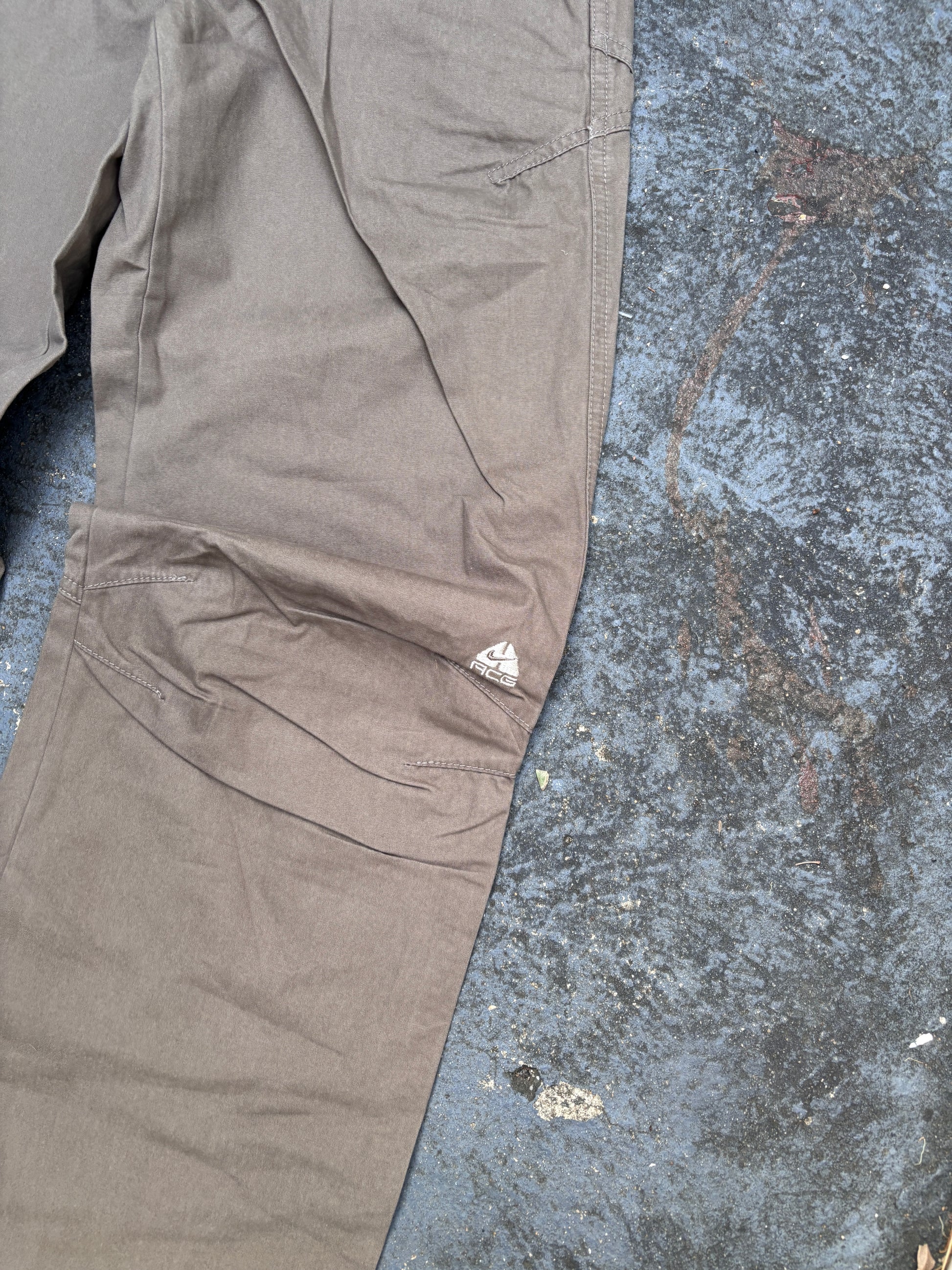 Vintage Y2K Nike ACG Pants Womens S Brown Double Knee Hiking Chinos