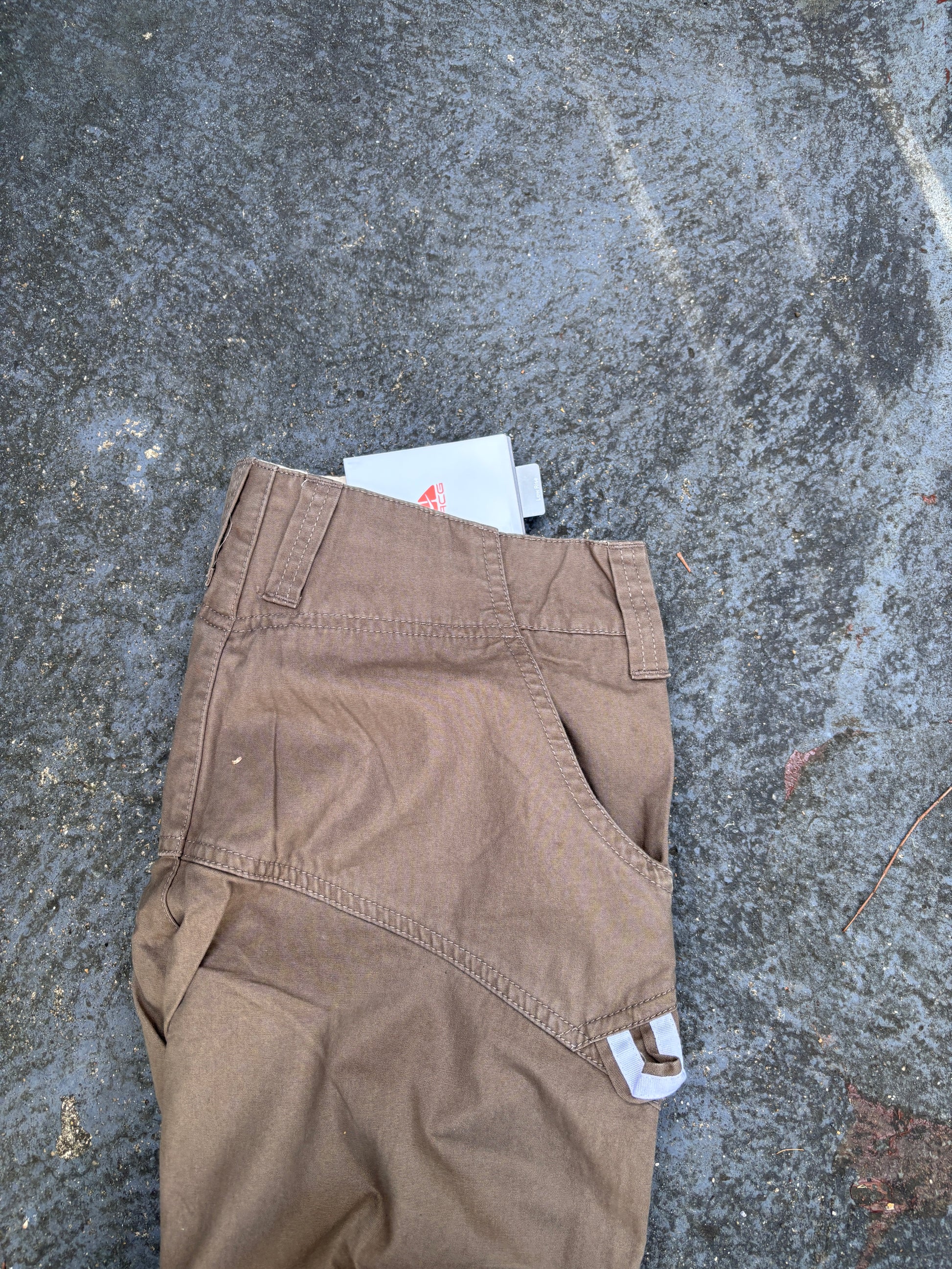 Vintage Y2K Nike ACG Pants Womens S Brown Double Knee Hiking Chinos