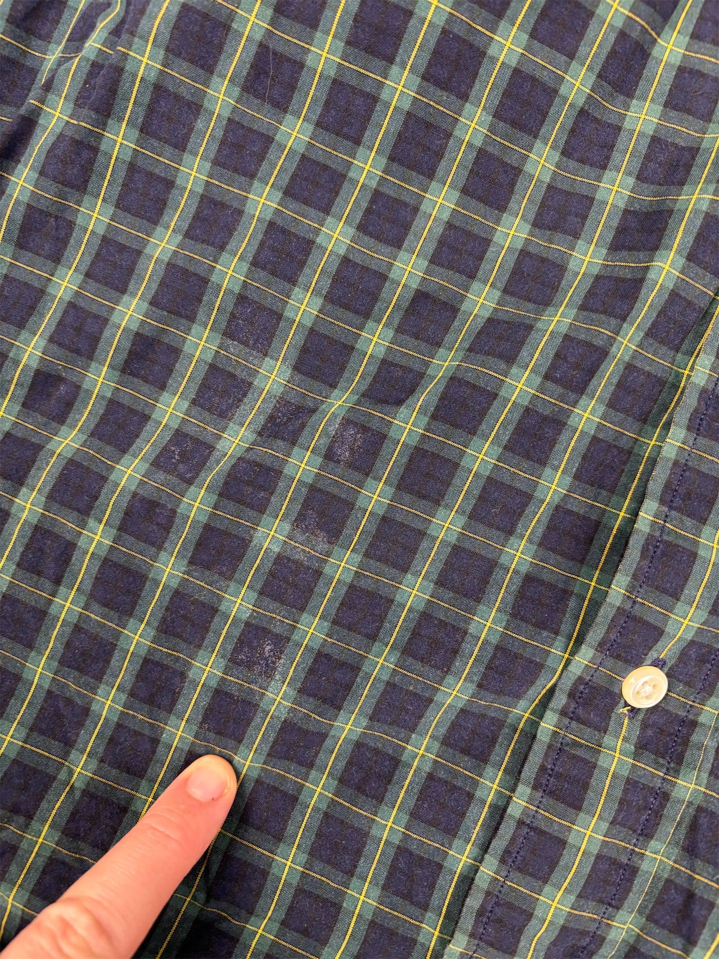 Vintage 90s Ralph Lauren Shirt Men's Small Green Gingham Button Up