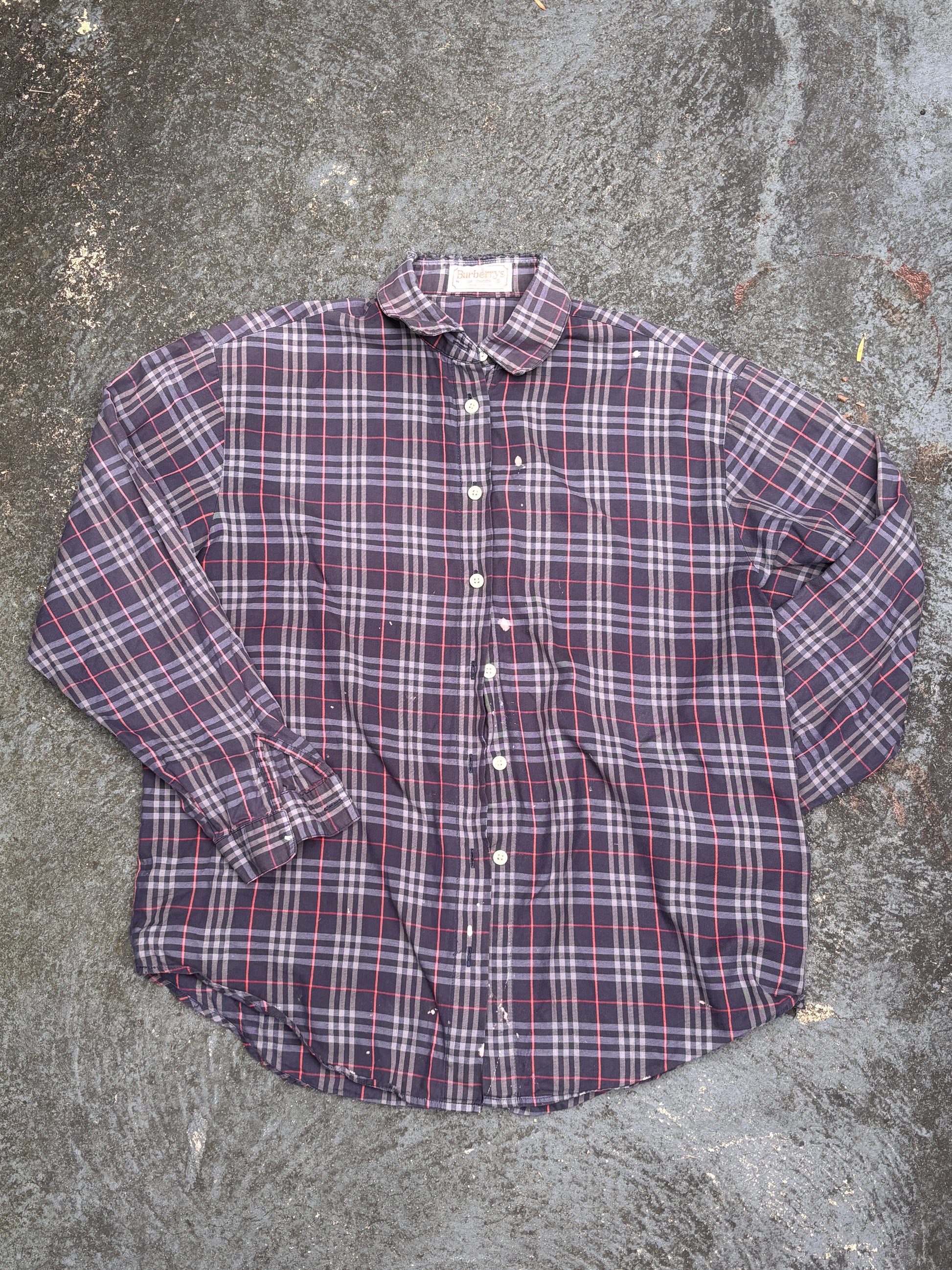 Vintage Burberry Shirt Size M Multi Check Button Up Shirt Fixer