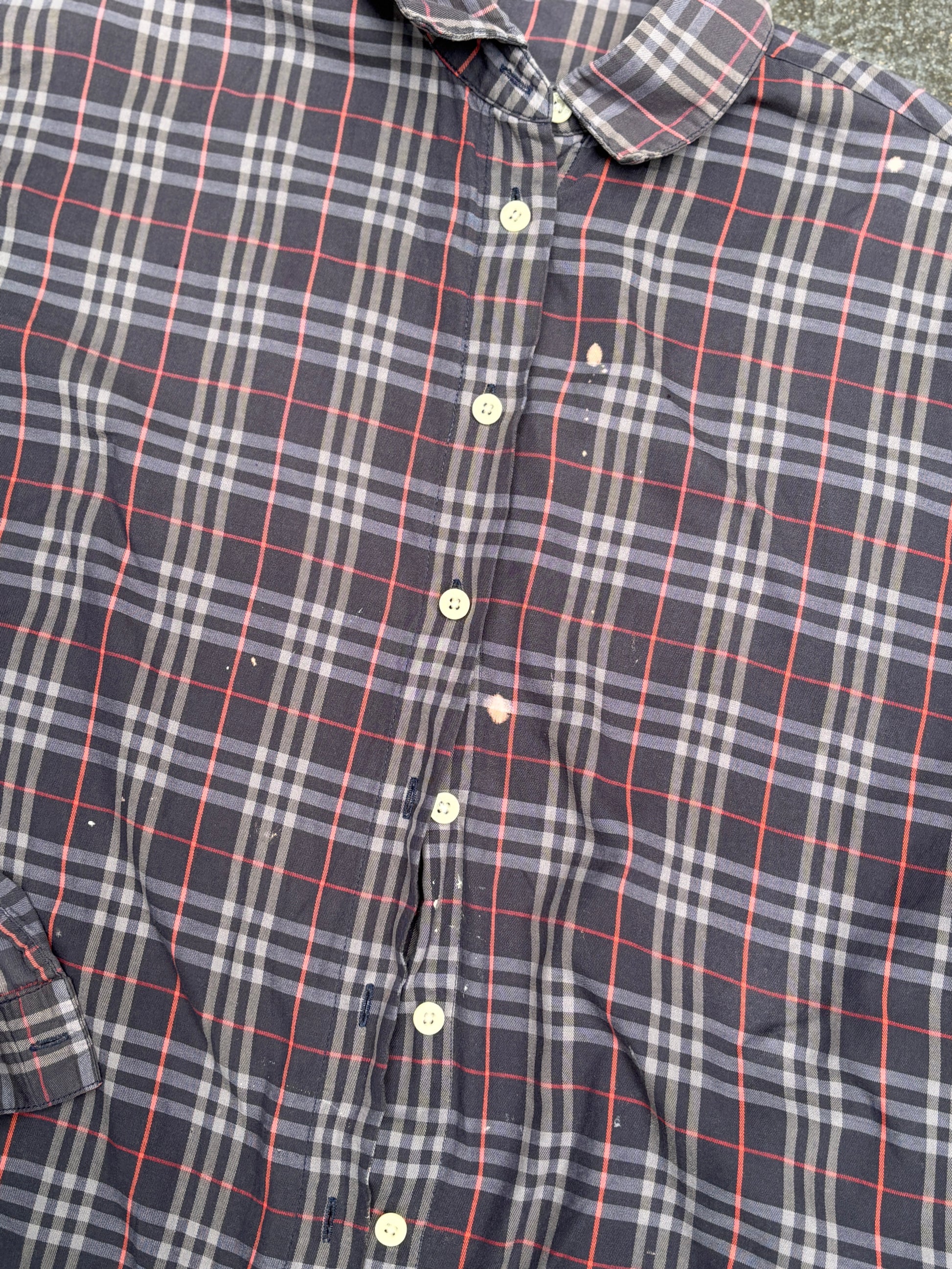 Vintage Burberry Shirt Size M Multi Check Button Up Shirt Fixer