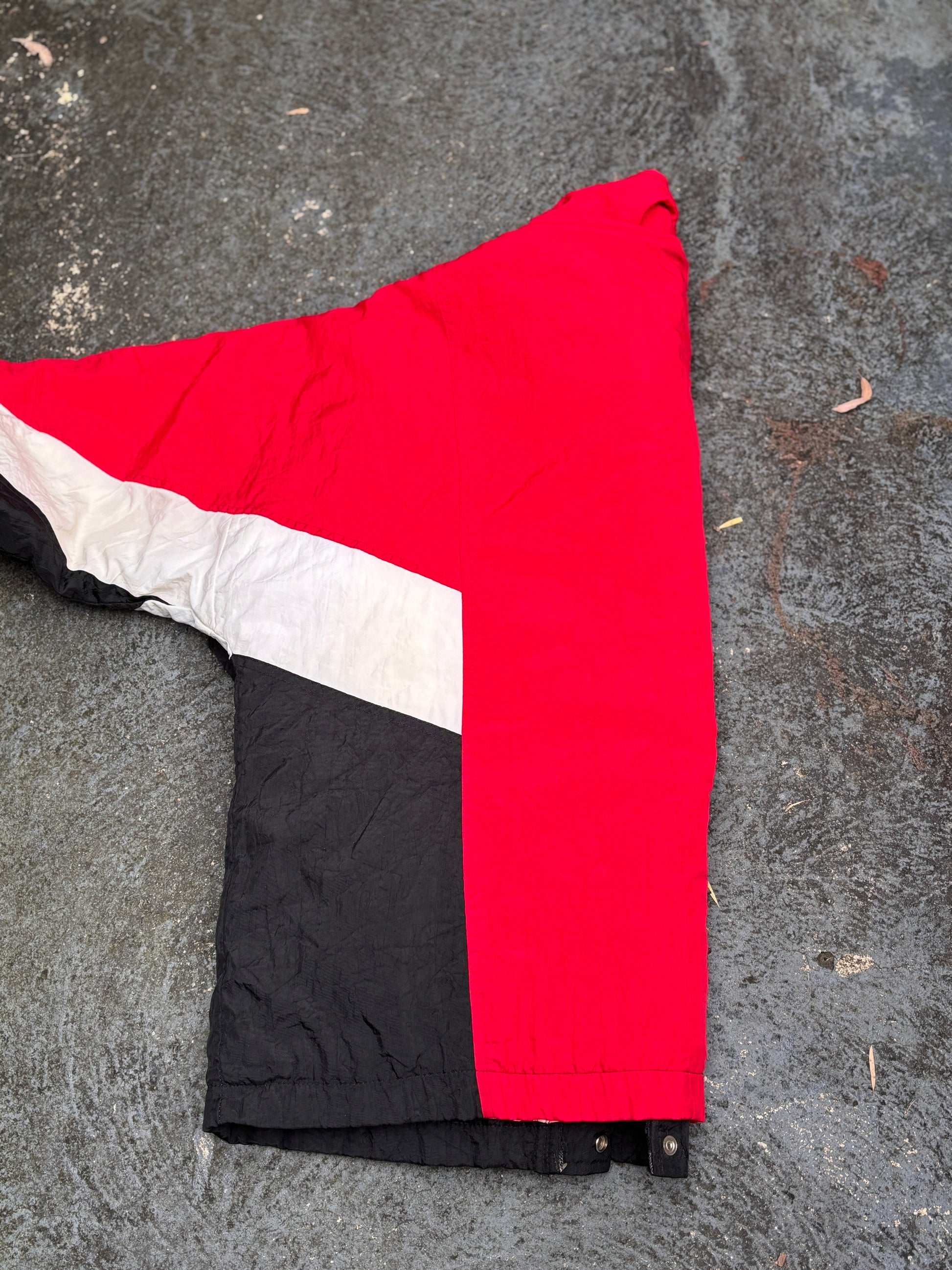 Vintage 90s Holloway Puffer Jacket Size L Red White Black Taekwondo Embroidered Logo