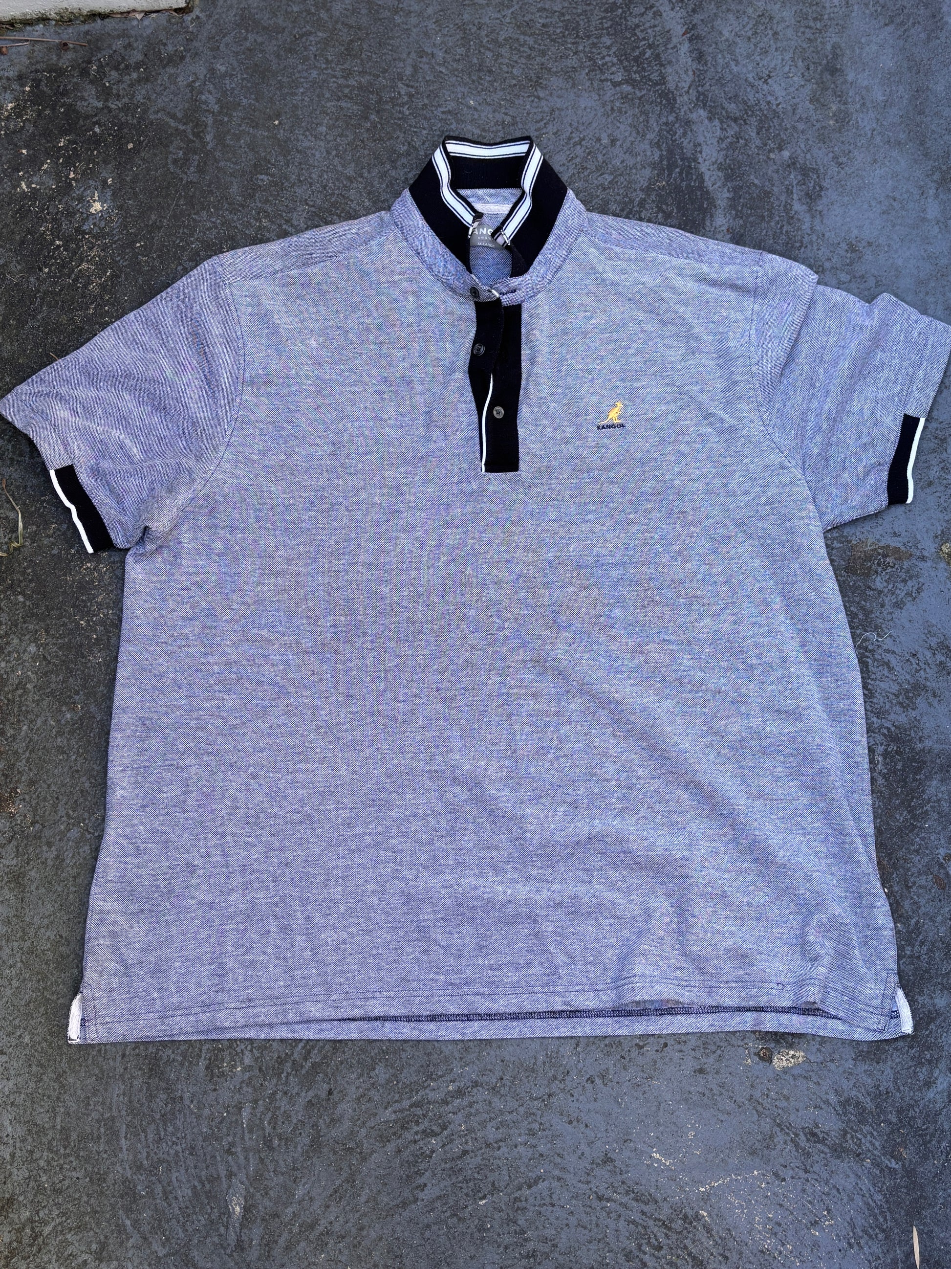 Vintage Kangol Polo Shirt Size 3XL Grey Chest Logo