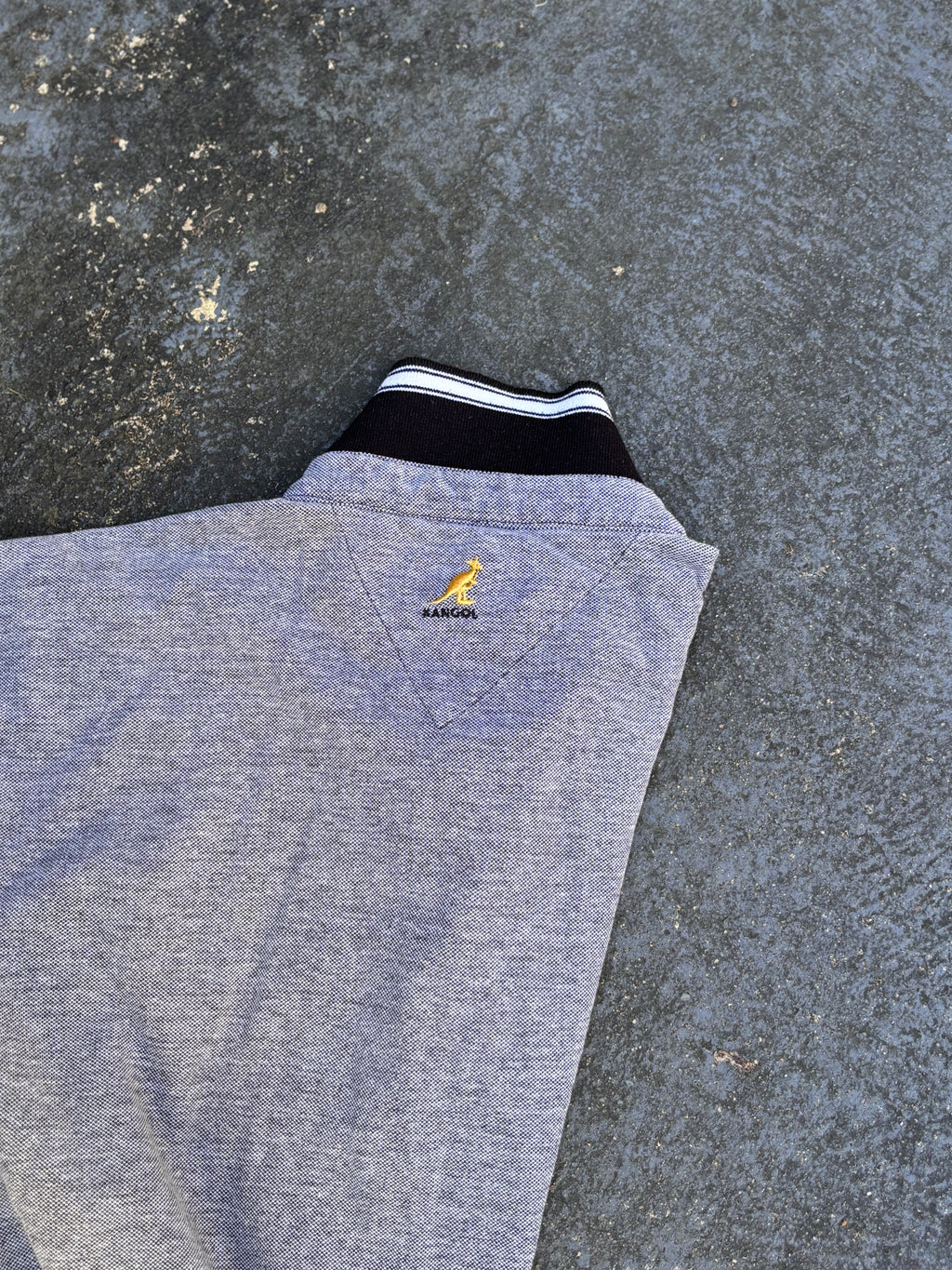 Vintage Kangol Polo Shirt Size 3XL Grey Chest Logo Baggy Hip Hop