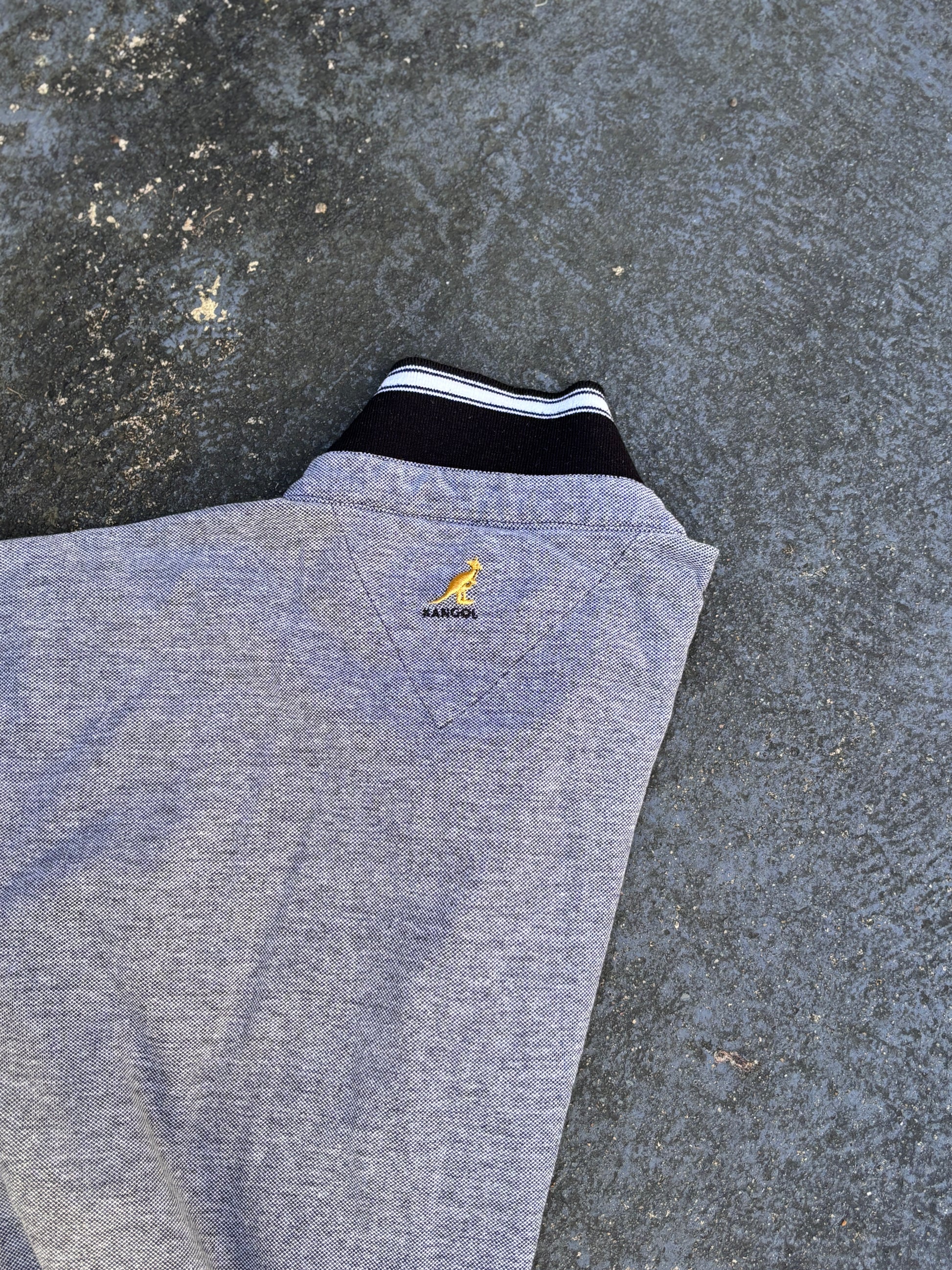 Vintage Kangol Polo Shirt Size 3XL Grey Chest Logo