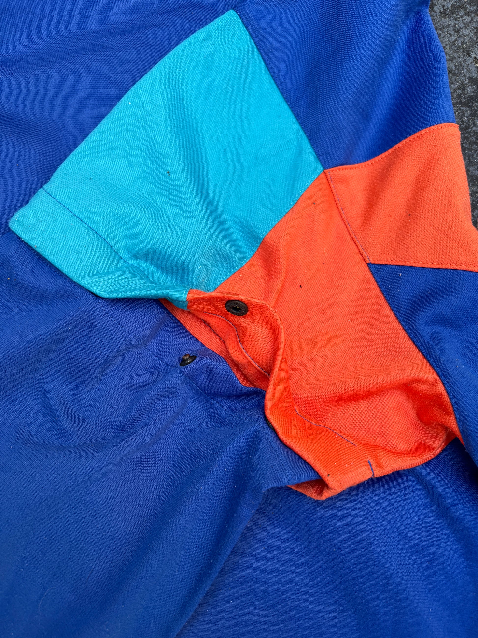 Vintage 90s Reebok Pump Jacket Size L Blue Orange Pump Graphic Button Up