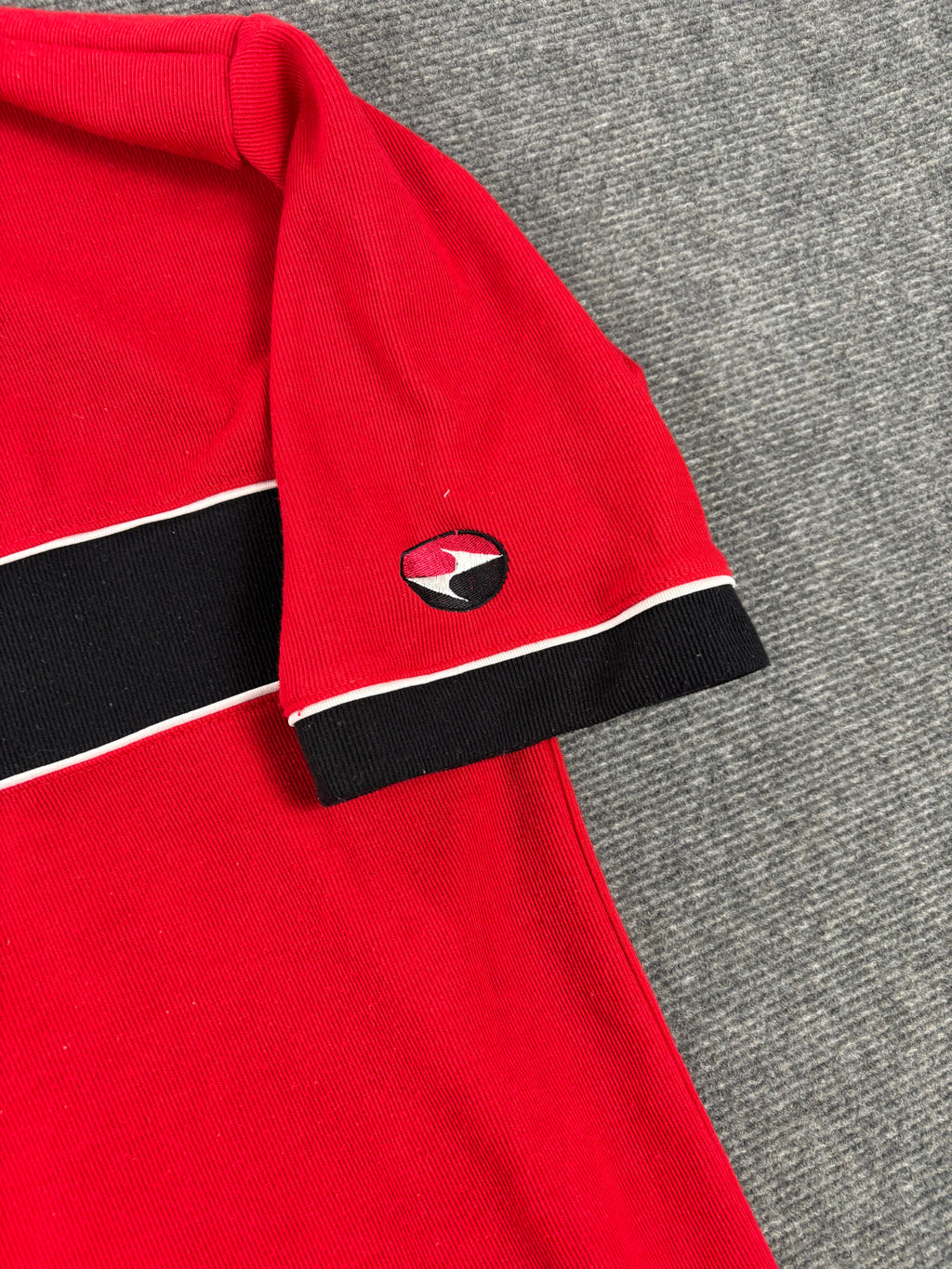 Vintage Nike Golf Yin Yang Swoosh Polo Shirt Men's M Red Black