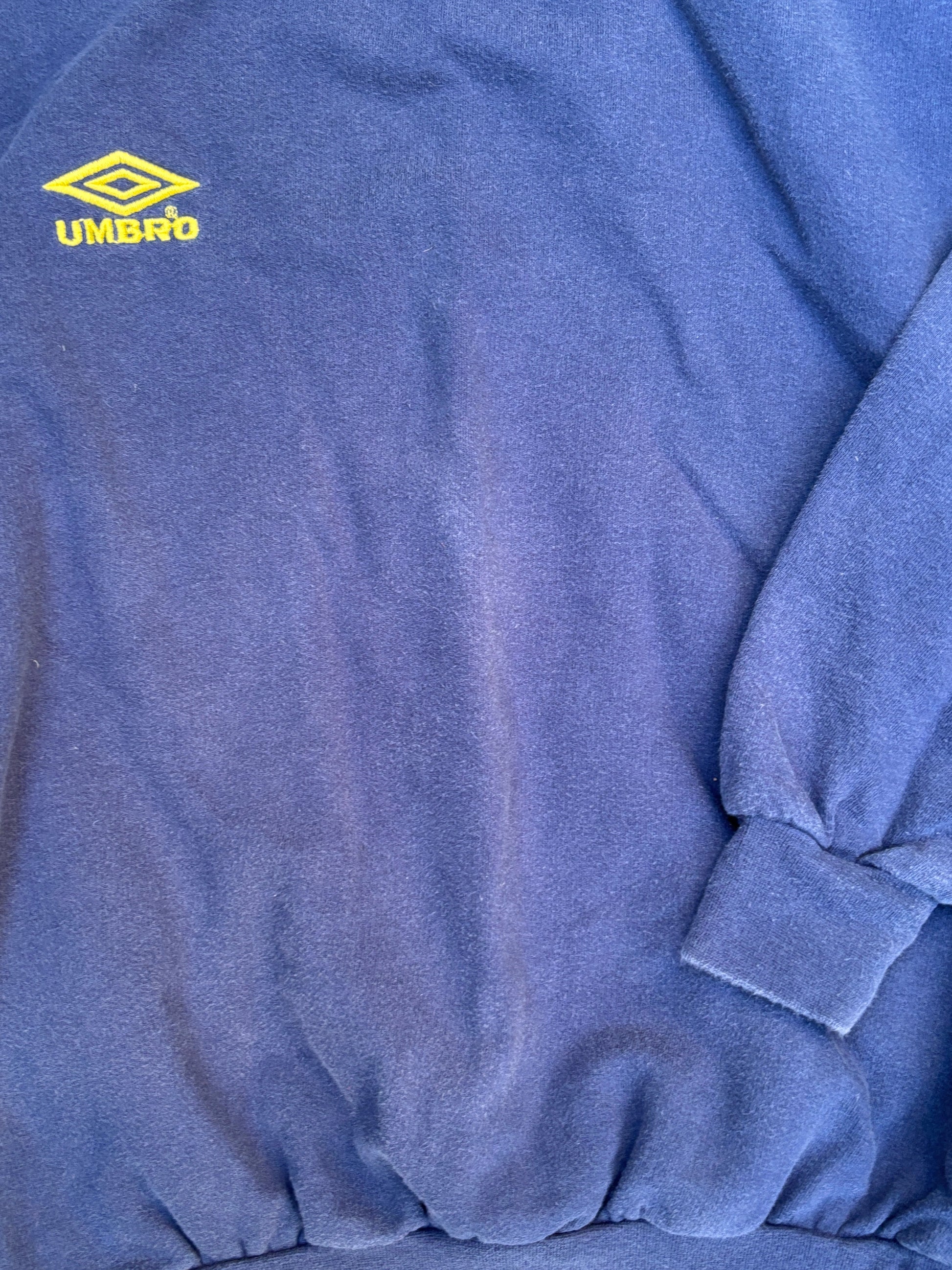 Vintage Y2K Umbro Jumper Women’s Size M Navy Chest Logo Sweatshirt