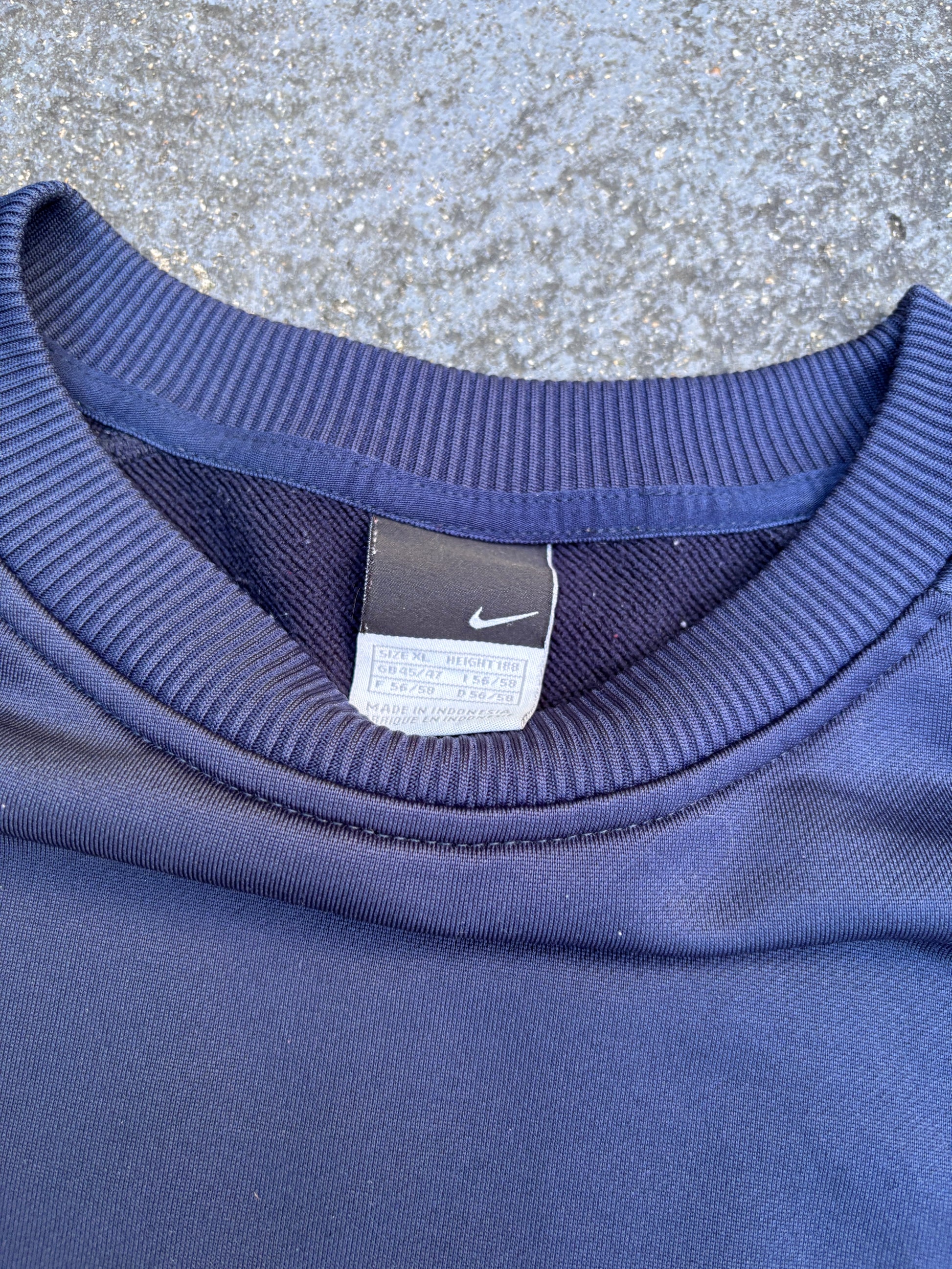 Vintage Y2K Nike Football Jumper Size XL Navy Barclays Premier League Sweatshirt