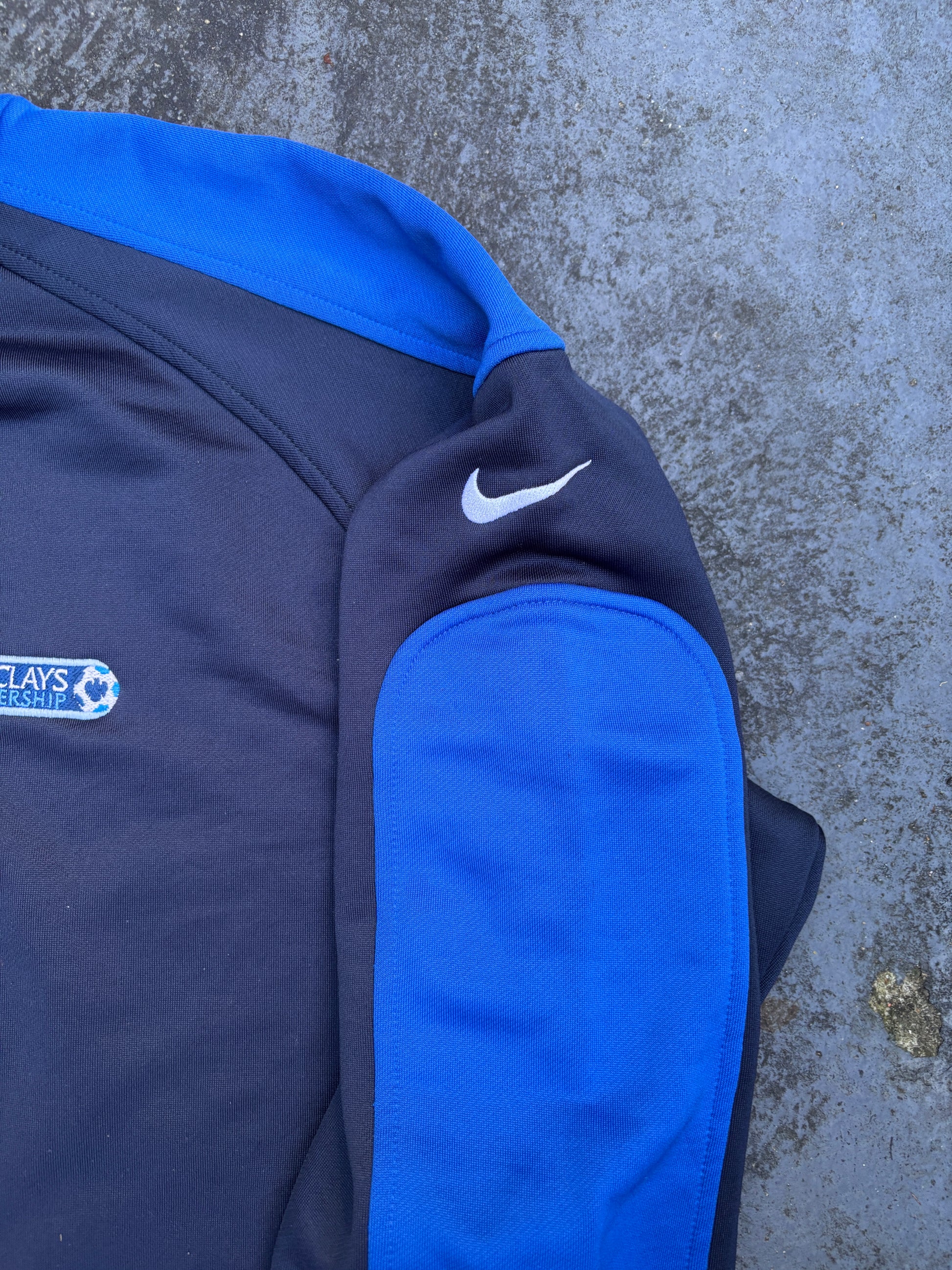 Vintage Y2K Nike Football Jumper Size XL Navy Barclays Premier League Sweatshirt