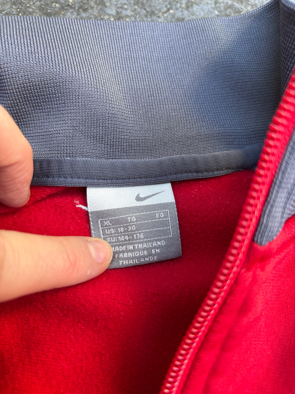Vintage Y2K Nike Jacket Women’s Size XL Red Grey Detail Chest & Back Logos