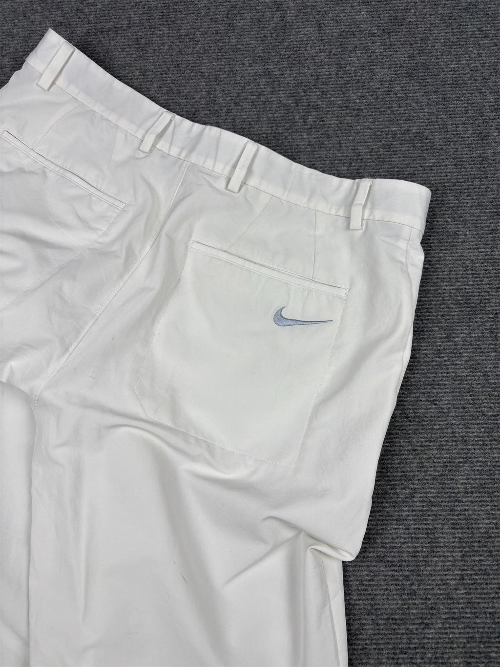 Nike Golf Track Pants Men's 34 White  x 32 Leg Grey Swoosh Trousers
