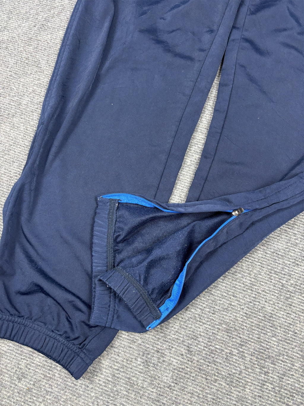 Vintage Y2K Nike Football Track Pants Men's M Navy Blue White Logo Joggers