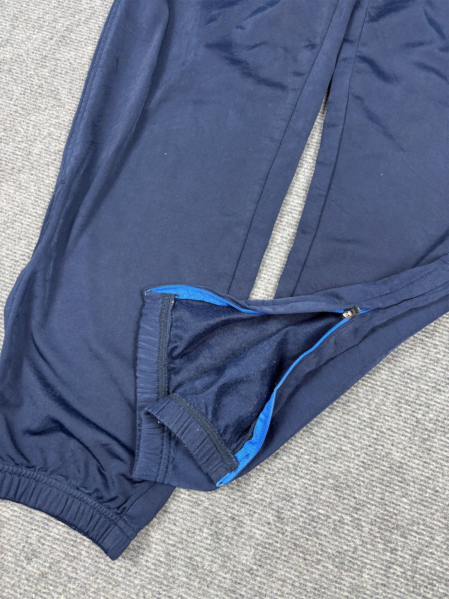 Vintage Y2K Nike Football Track Pants Men's M Navy Blue White Logo Joggers