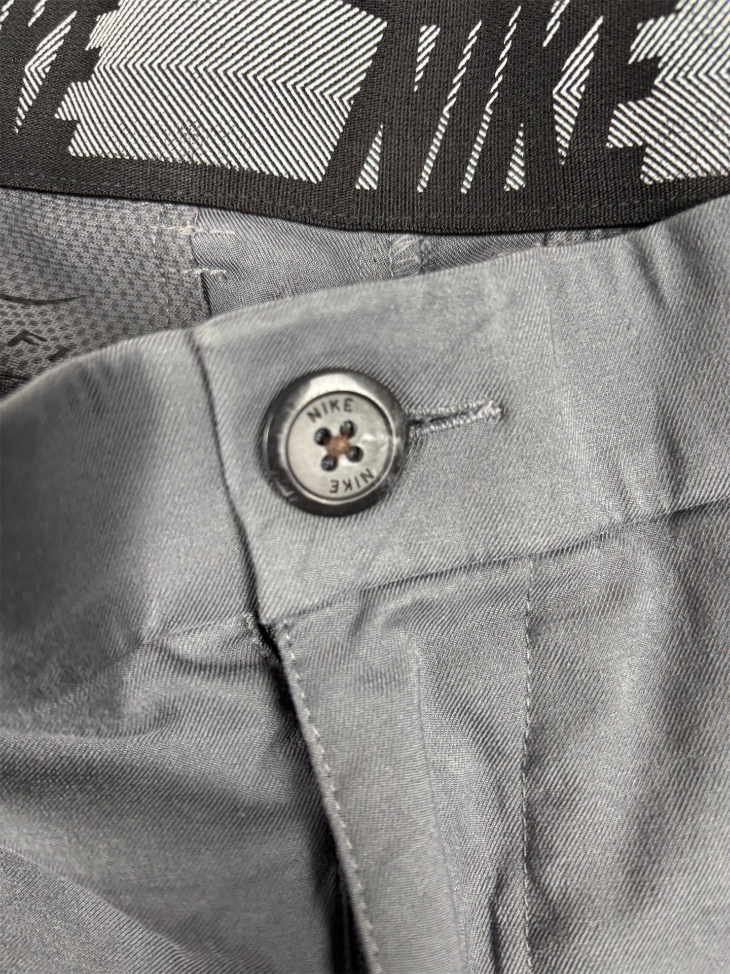 Nike Golf Track Pants Men's L Grey Swoosh Classic Trousers
