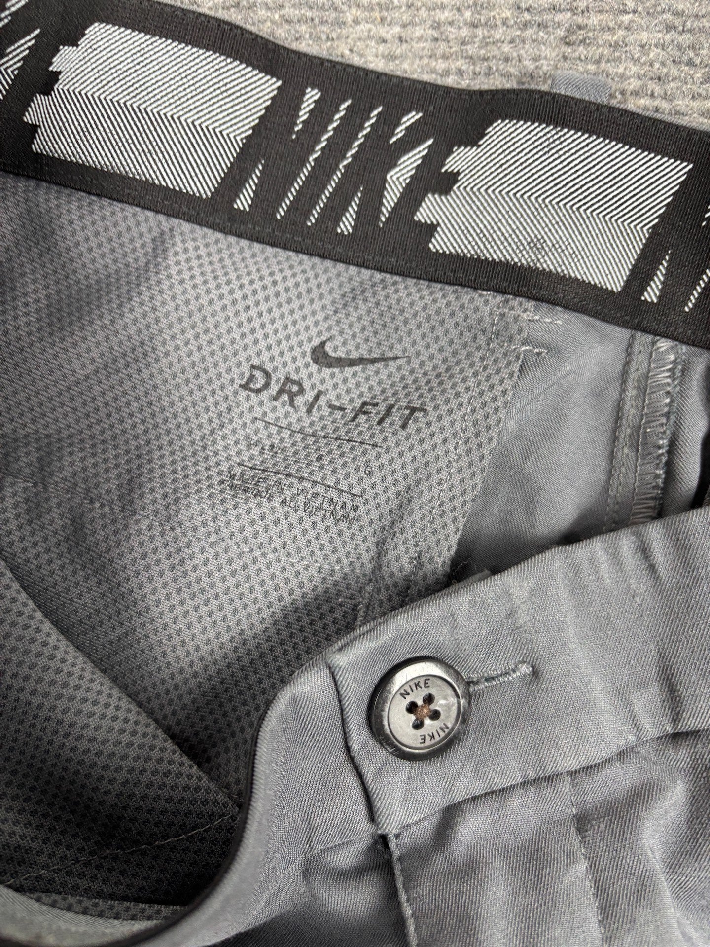 Nike Golf Track Pants Men's L Grey Swoosh Classic Trousers