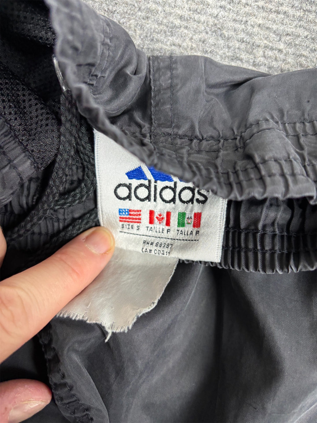 Vintage 90s Adidas Track Pants Size S Black Wide Leg Tearaway Popper Sides