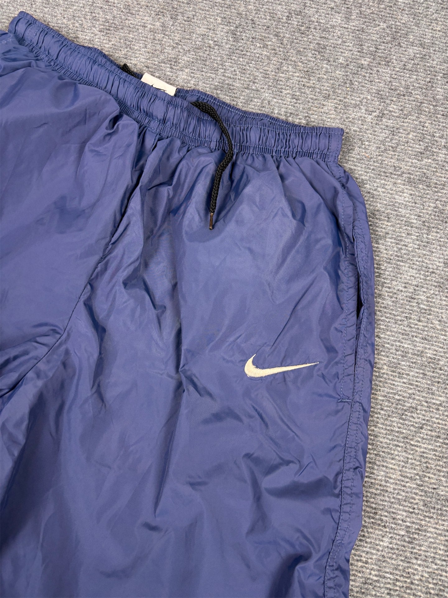 90s Nike Track Pants Men's Small Navy White Swoosh Vintage Jogges
