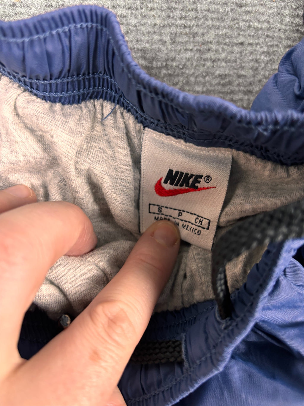 90s Nike Track Pants Men's Small Navy White Swoosh Vintage Jogges